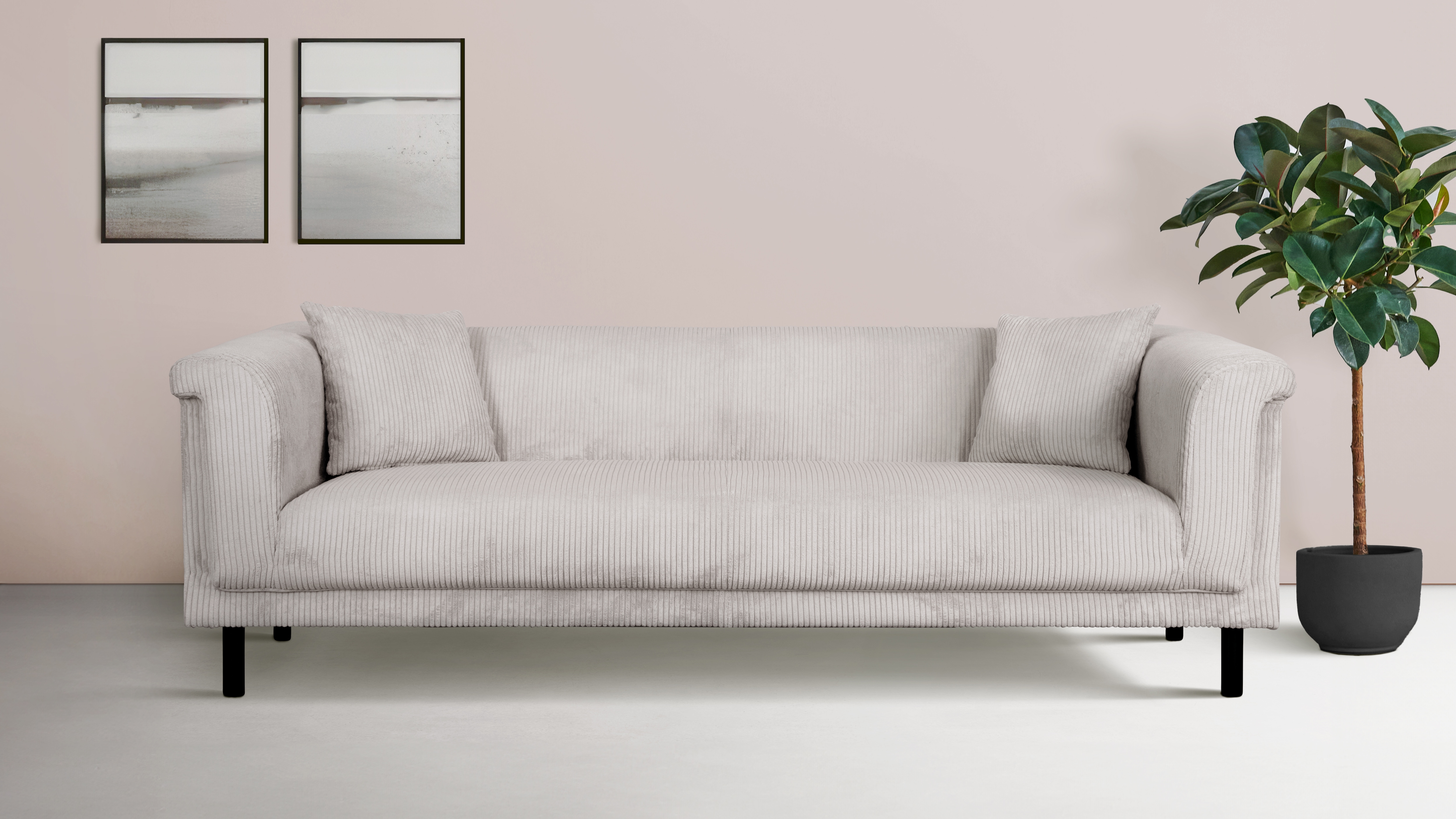 Home affaire 3-Sitzer "AGNIA B/T/H: 210/85/71 cm" incl. Zierkissen, auch in Cord und Bouclé