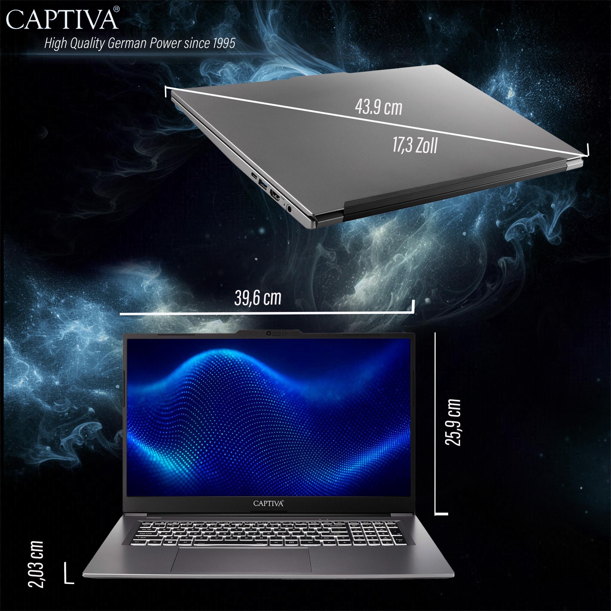 CAPTIVA Business-Notebook »Power Starter I99-225CH« 43,9 cm / 17,3 ″ Intel Core i5 Iris Xe Graphics 1.000 GB SSD