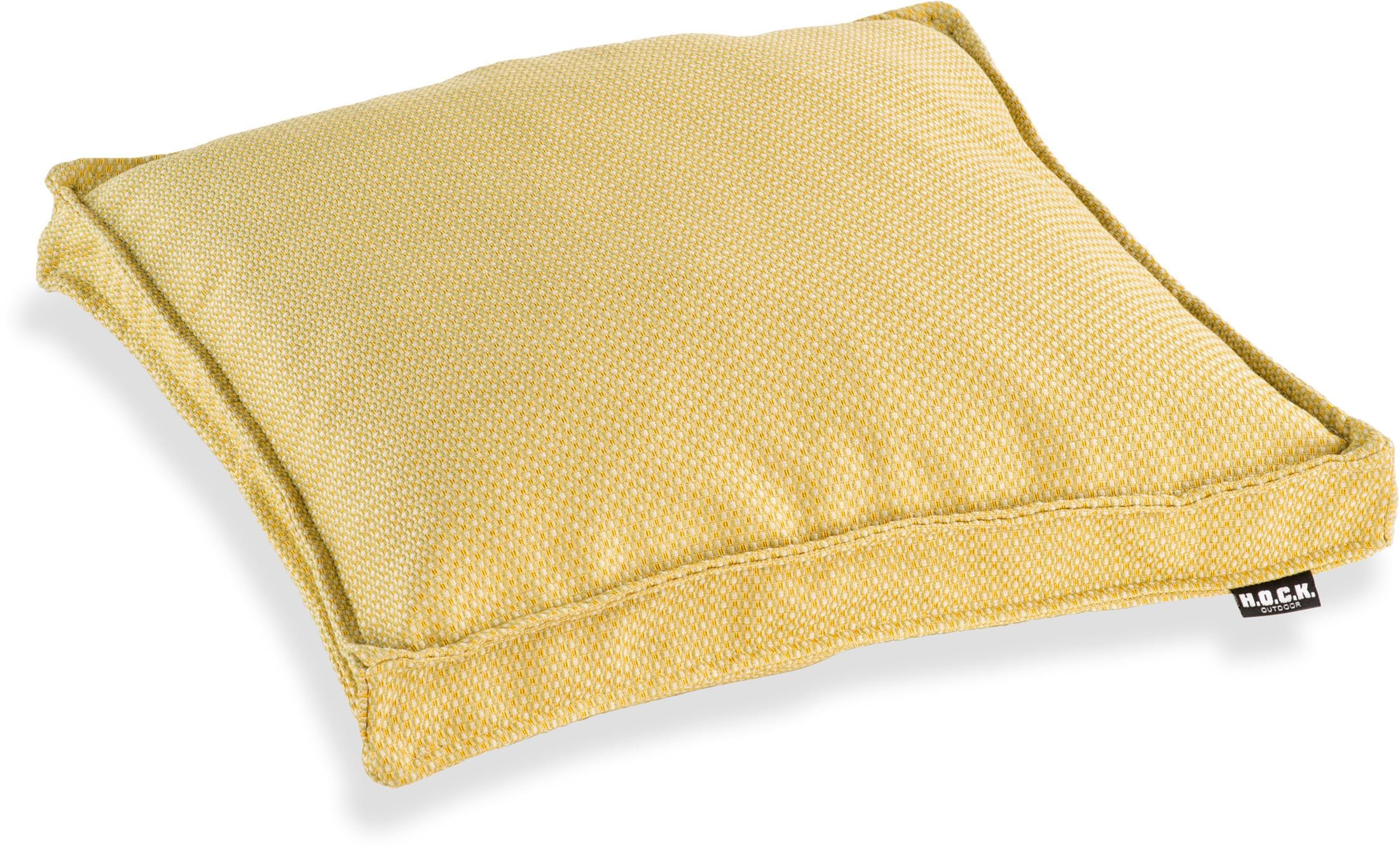 Stuhlkissen H.O.C.K., B:40cm H:5cm L:40cm, grün, Polyacryl (dralon), Dekokissen_Sitzkissen_Kissenhüllen, "Gian Outdoor Stuhlkissen", 40/40 cm