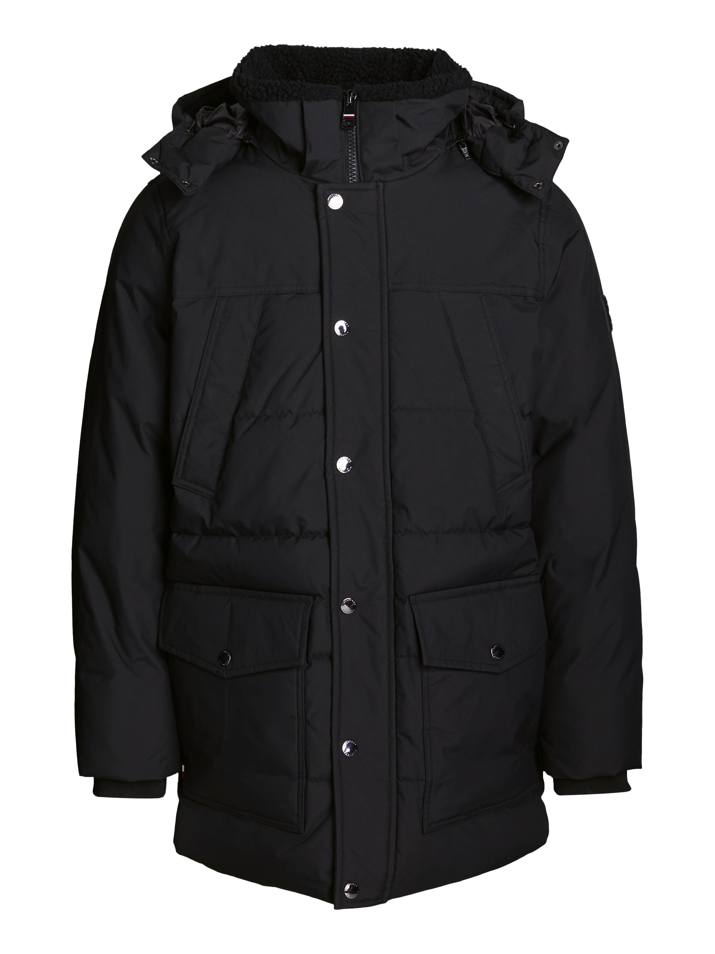 Tommy Hilfiger Parka »ROCKIE UTILITY PARKA«, mit Kapuze, hoch geschlossen, Stehakragen mit Fellimitat