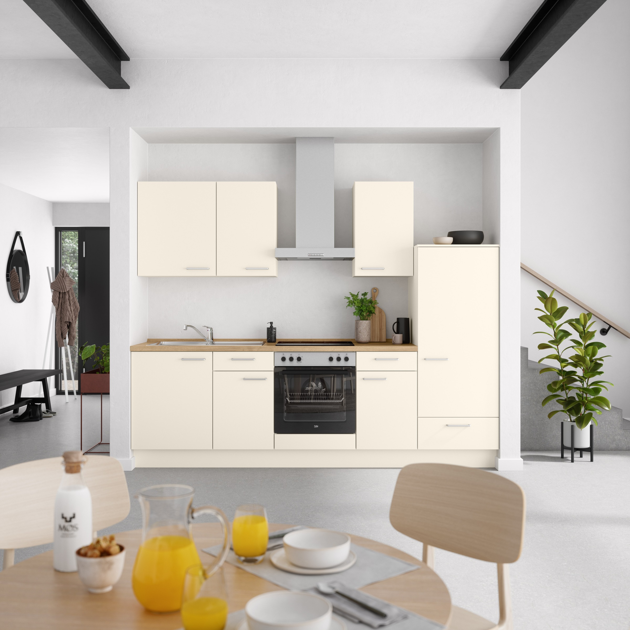 nobilia® Küchenzeile »"Touch I"«, vormontiert, Ausrichtung wählbar, Breite 270 cm, wahlw. mit E-Geräten