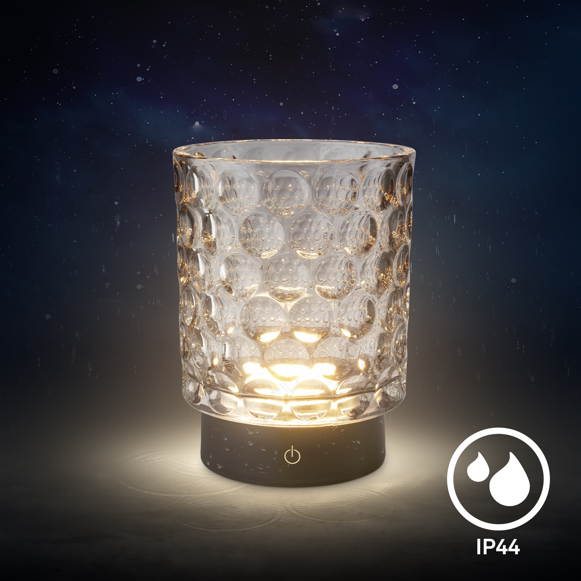 Briloner Leuchten LED Außen-Tischleuchte »SUNORA« LED-Board 2 Stk. Warmweiß kabellos 15 x 11 cm Grau 2W Wohnzimmer Flur Outdoor Aussen 2er-Set