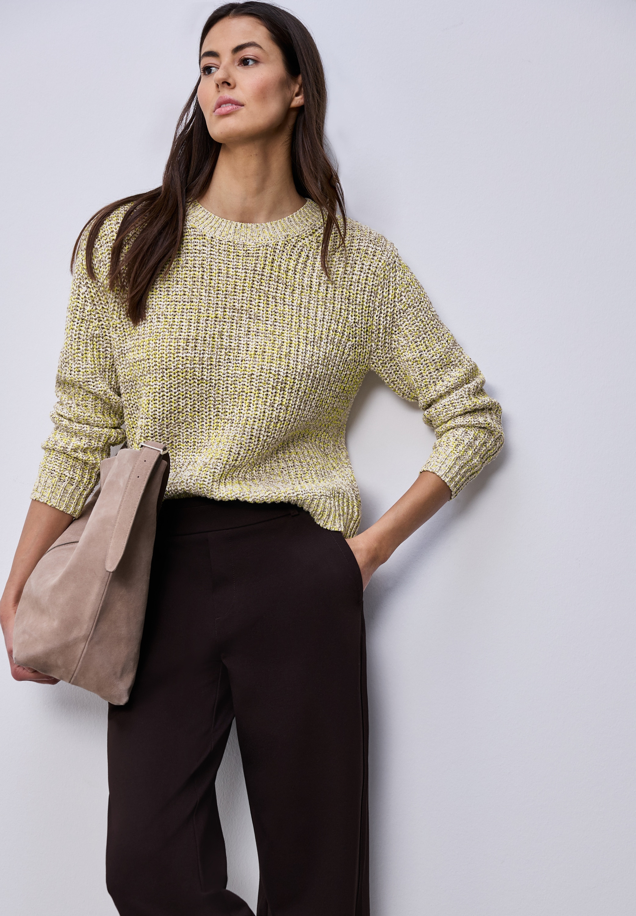 STREET ONE Strickpullover im Melange-Look günstig online kaufen