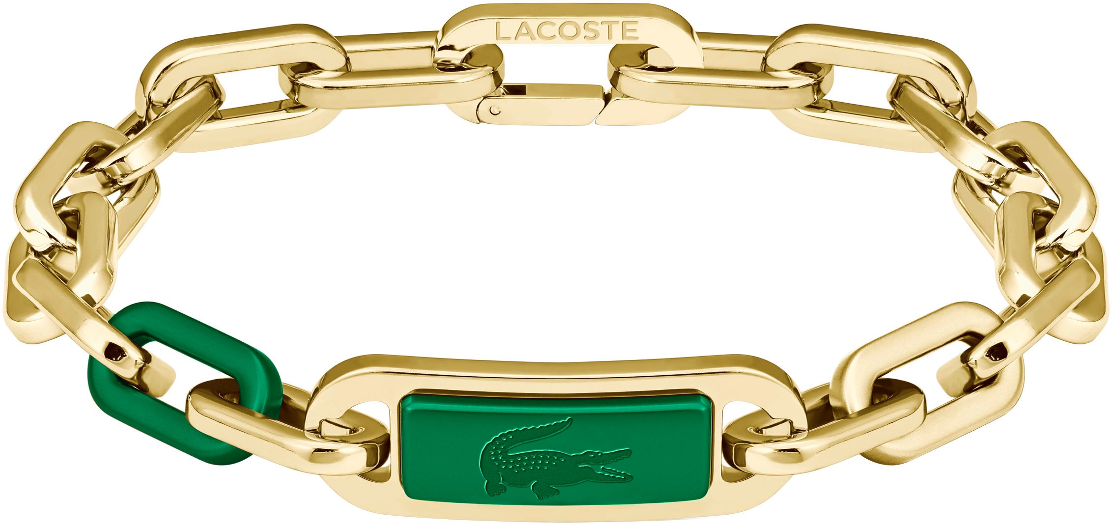 LACOSTE Herren Armkette "CREW", 19cm, Aluminium Edelstahl, gold, Aluminium, Edelstahl, Armbänder