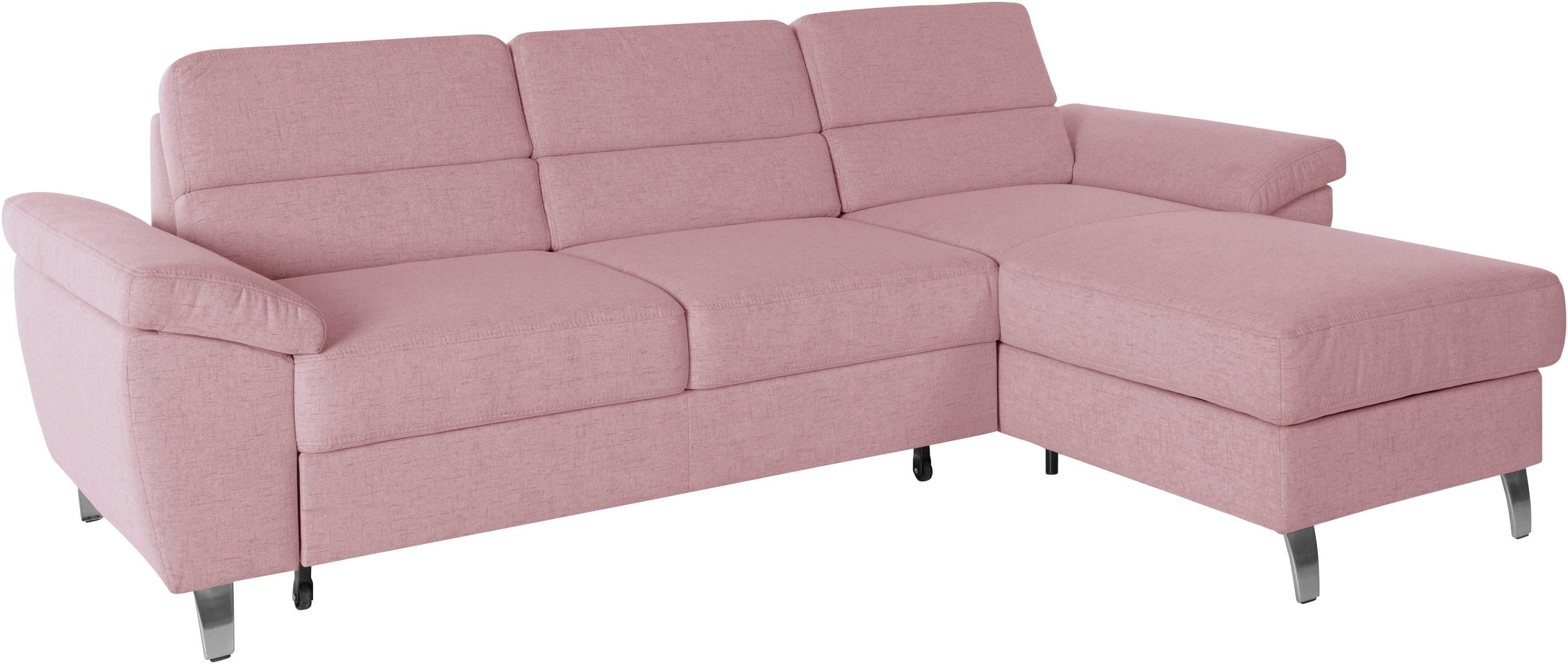 sit&more Ecksofa "Sorano L-Form" wahlweise mit Schlaffunktion und Bettkasten