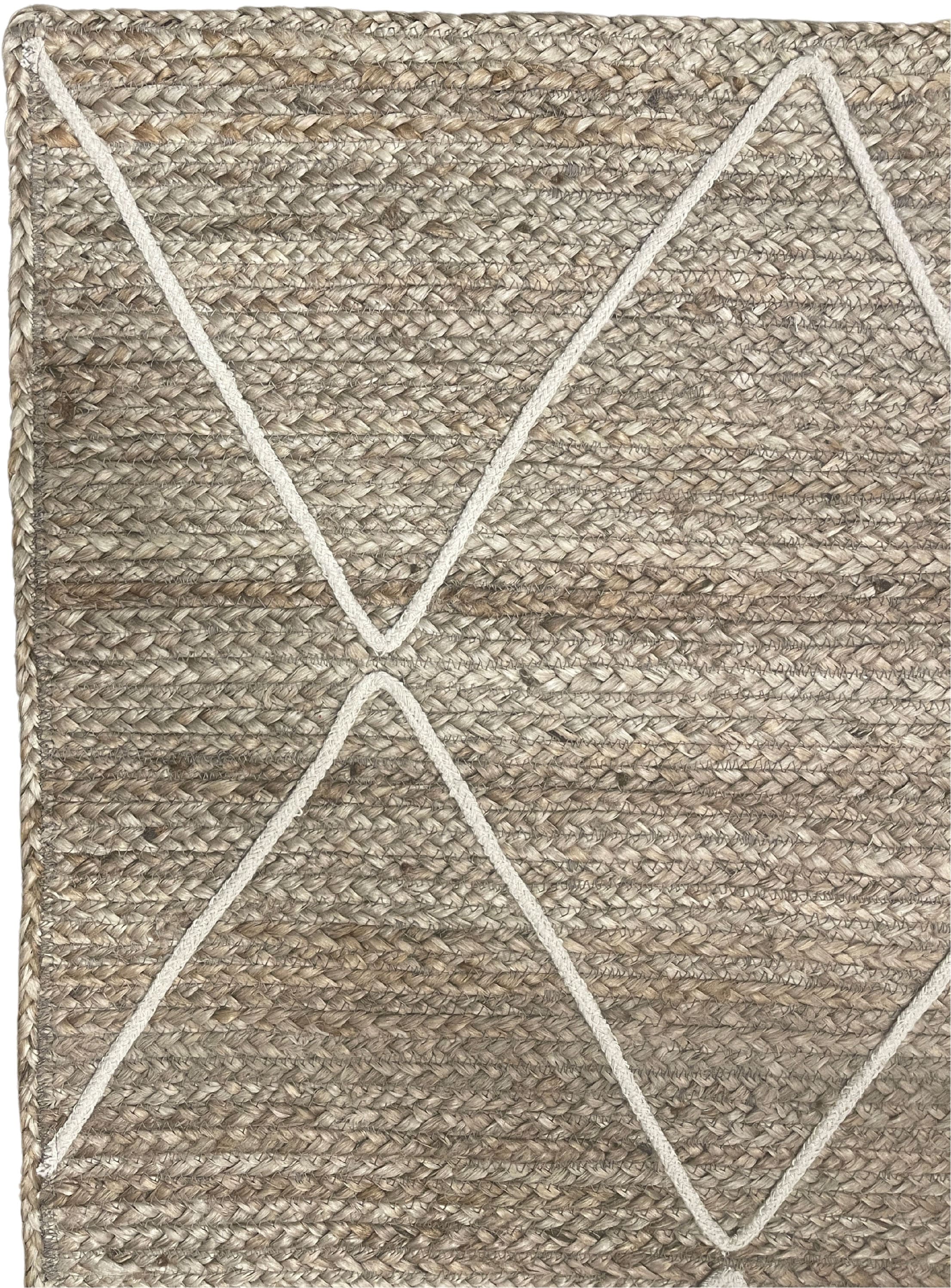 Myflair Möbel & Accessoires Teppich »Juna Essence«, rechteckig, 10 mm Höhe, Juteteppich, handgeflochten, meliert, Rauten Muster, auch als Läufer