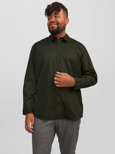 Jack & Jones PlusSize Karohemd "JJEGINGHAM TWILL SHIRT L/S NOOS PLS"