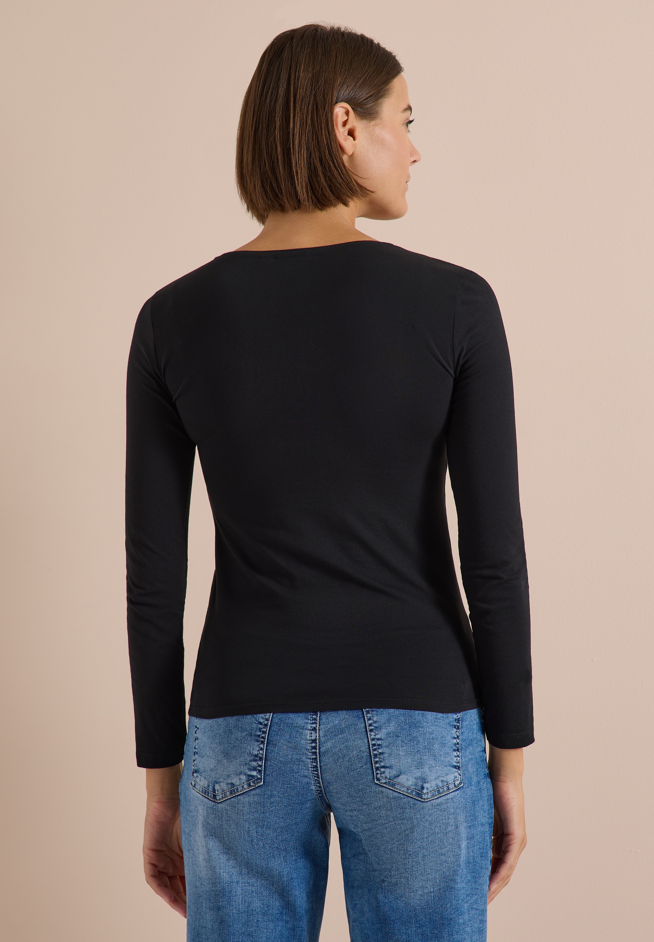 Cecil Langarmshirt aus reiner Baumwolle
