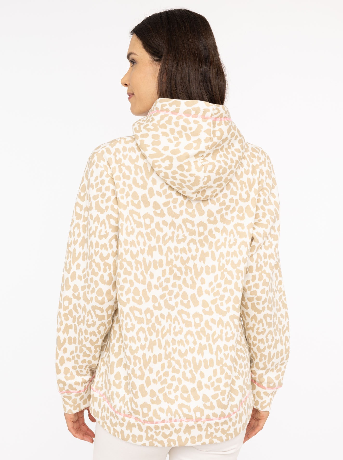 Zwillingsherz Hoodie »"Leo Pastell"«, Leomuster und WILD Applikation, Kapuze, Tasche, Baumwollmischung