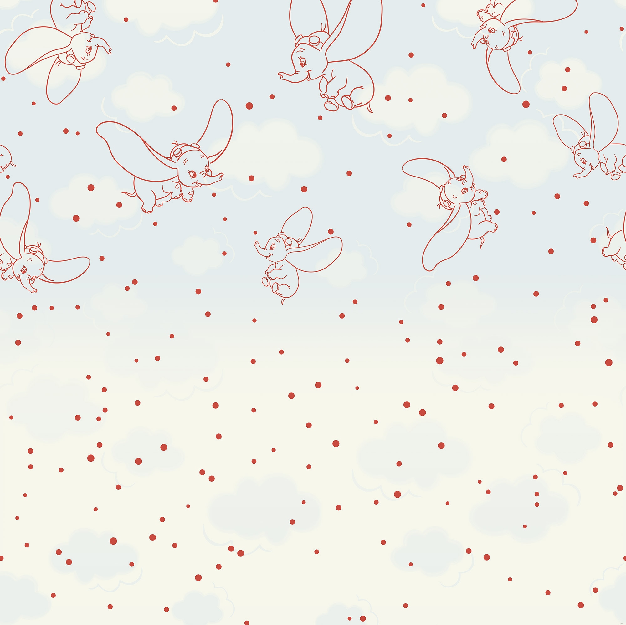Komar Kindertapete »Disney Dumbo Clouds«, bedruckt