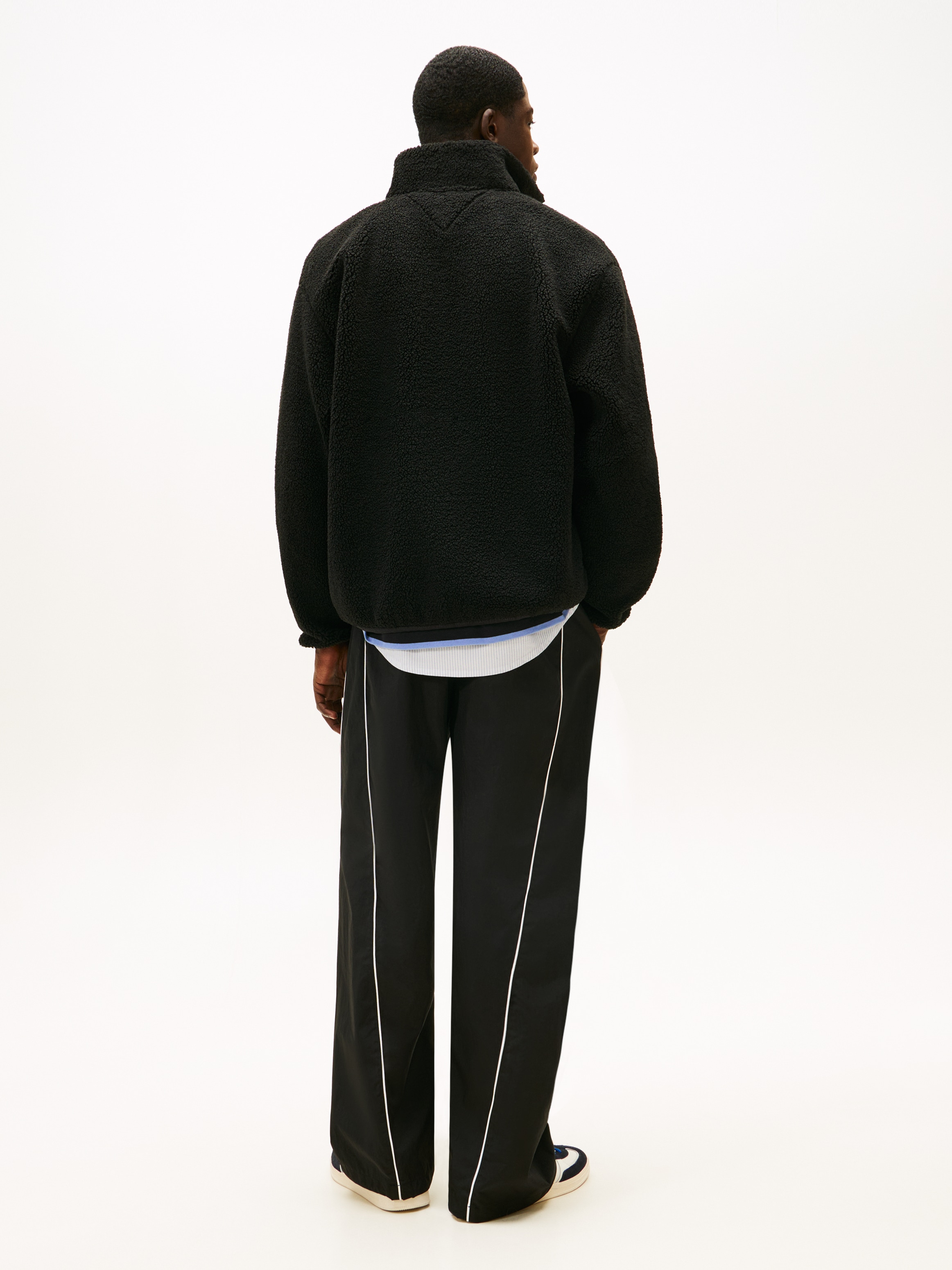 Tommy Jeans Fleecejacke »TJM BADGE TEDDY« Stehkragen, regular fit, Teddyfleece