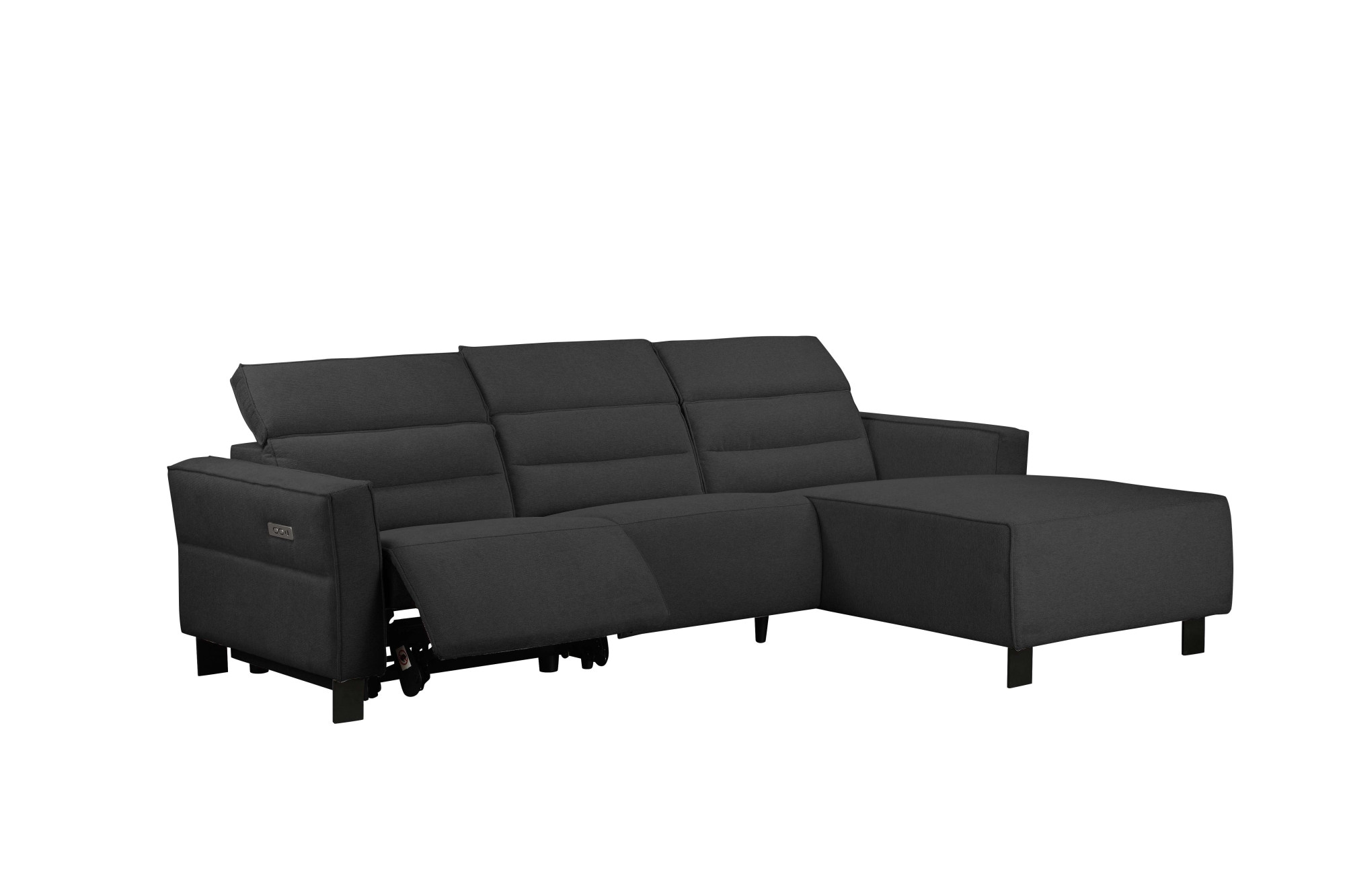 Places of Style Ecksofa »Carpari, L-Form, 263 cm, manuelle o. elektrische Relaxfunktion,«, USB A/C und Kopfteilverstellung