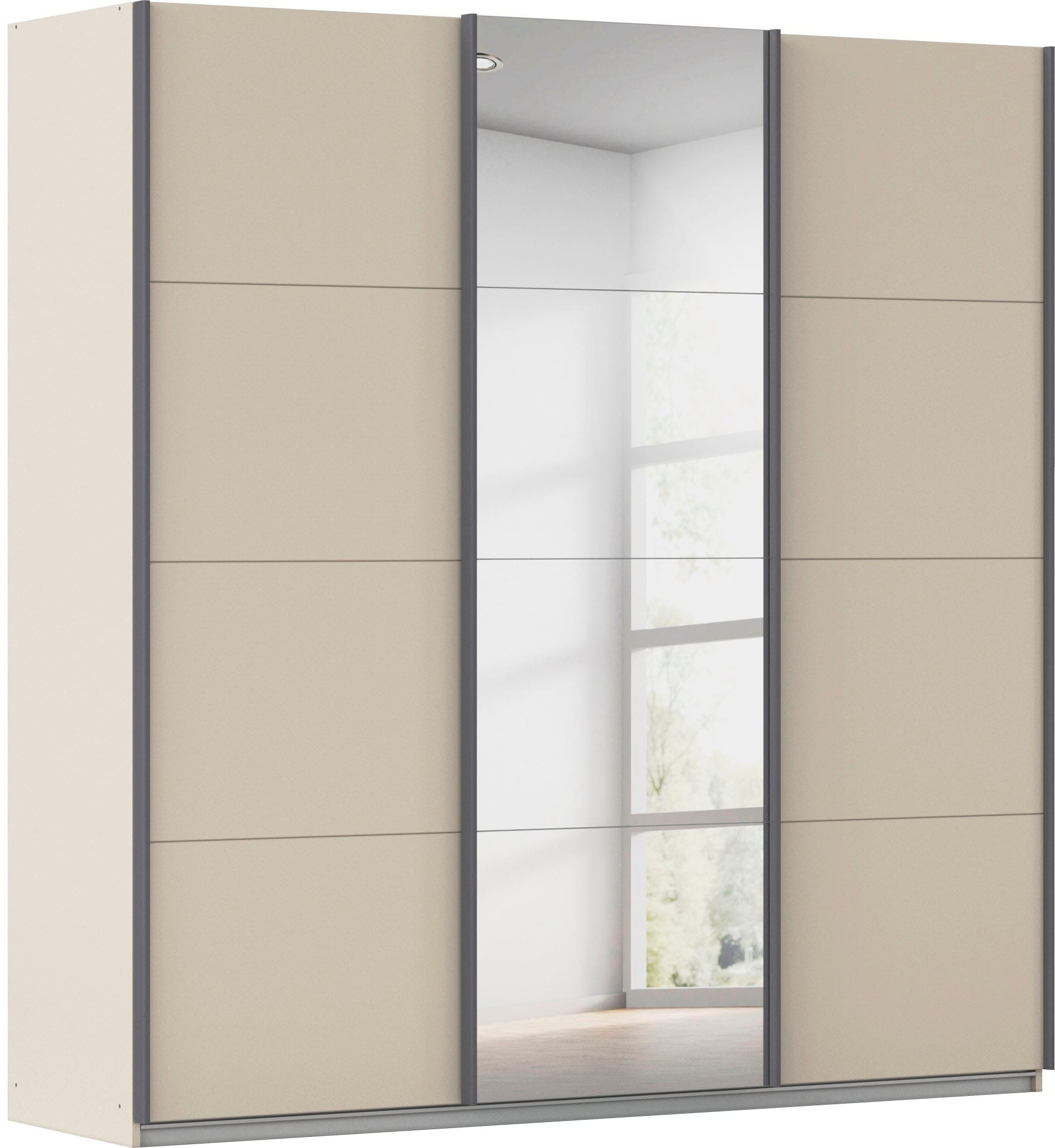 rauch Schwebetürenschrank »Kleiderschrank Schrank OTTO´S CHOICE Garderobe AGORDO«, (in zwei Griff-Farben), Top Innenausstattung, in 4 Breiten und 2 Höhen MADE IN GERMANY