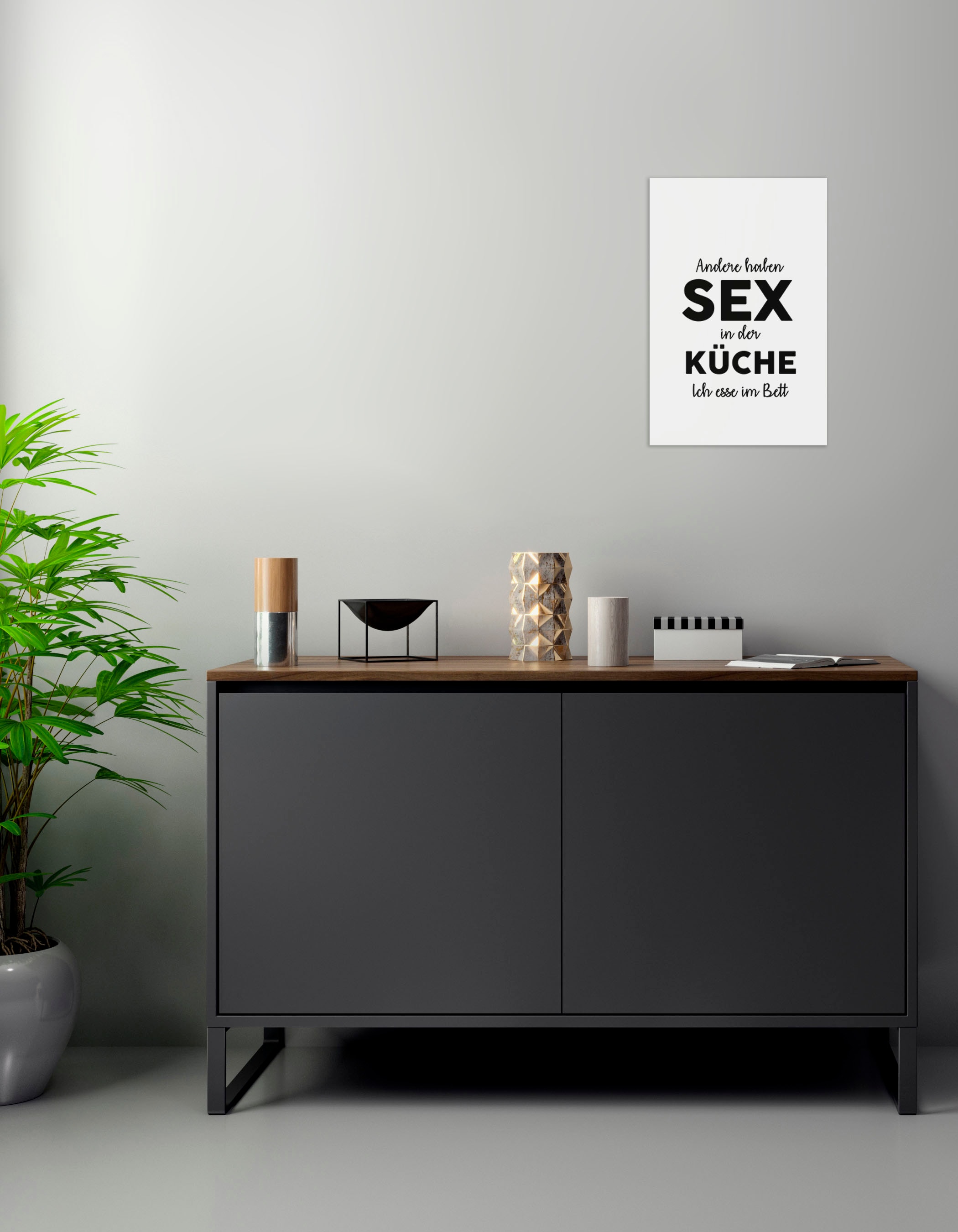 queence Wanddekoobjekt »Andere haben Sex in der ...«, Schriftzug auf  Stahlblech bestellen | BAUR
