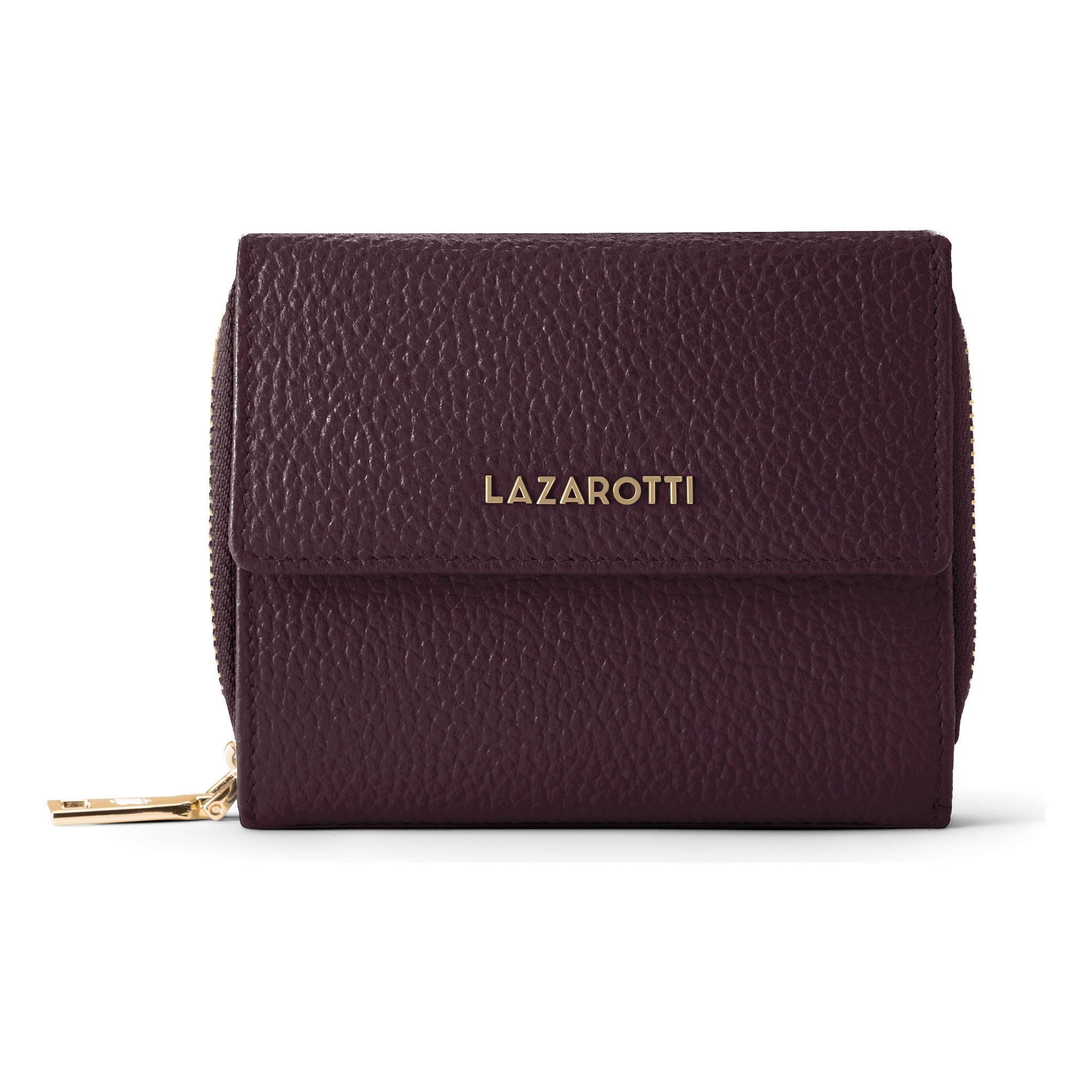 Lazarotti Geldbörse "Bologna Leather Zip-Around Geldbörse Leder 12 cm"