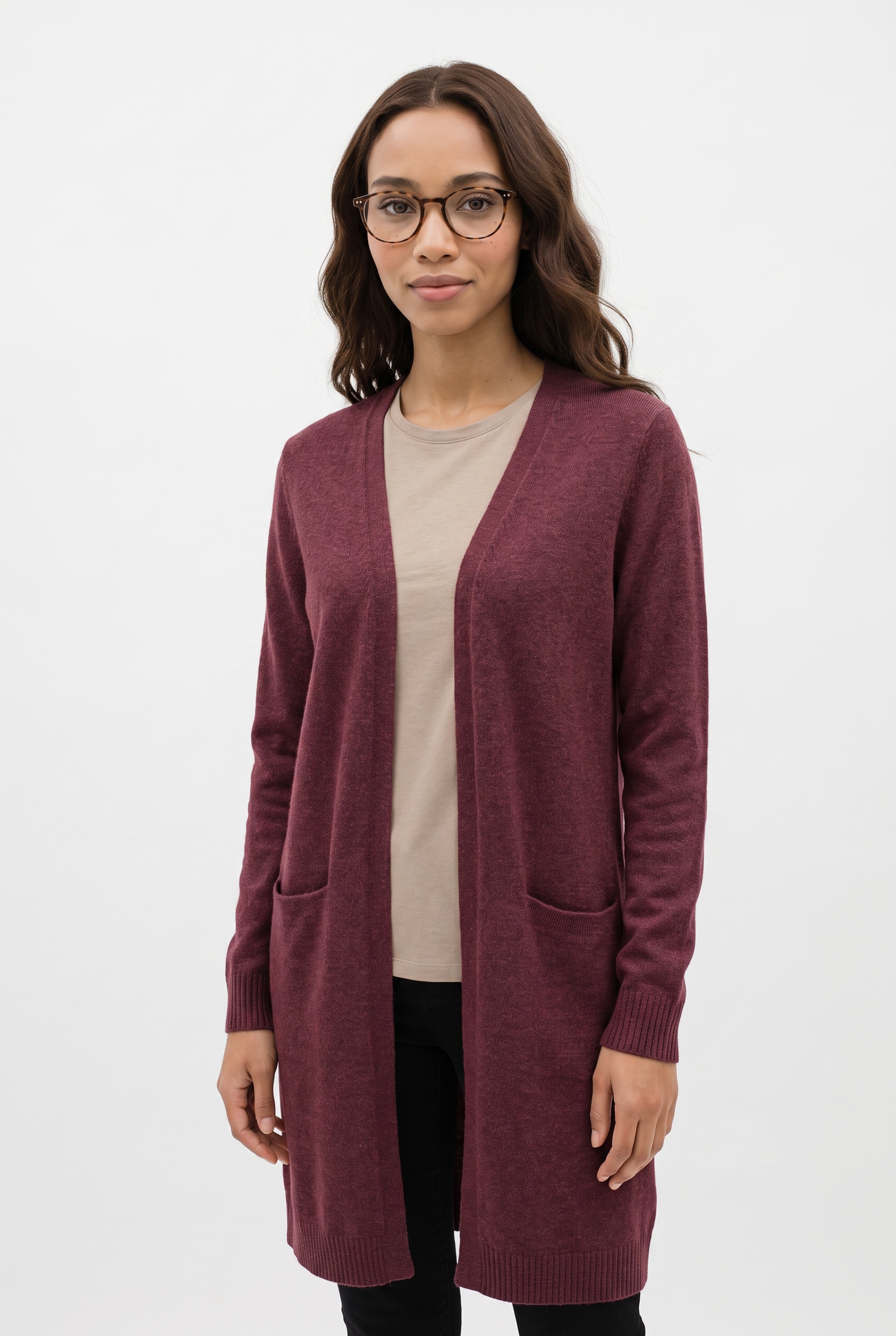 Vila Longstrickjacke "VIRIL LONG L/S KNIT CARDIGAN - NOOS" Viskosemischung, regular fit
