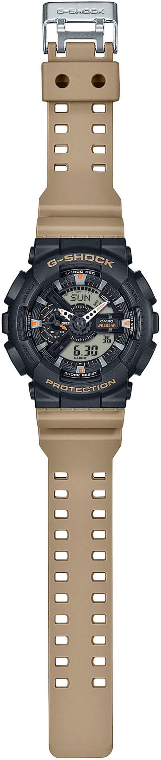 CASIO G-SHOCK Chronograph, Quarzuhr, Armbanduhr, Herrenuhr, digital,Resinband,20 bar Wasserdichte