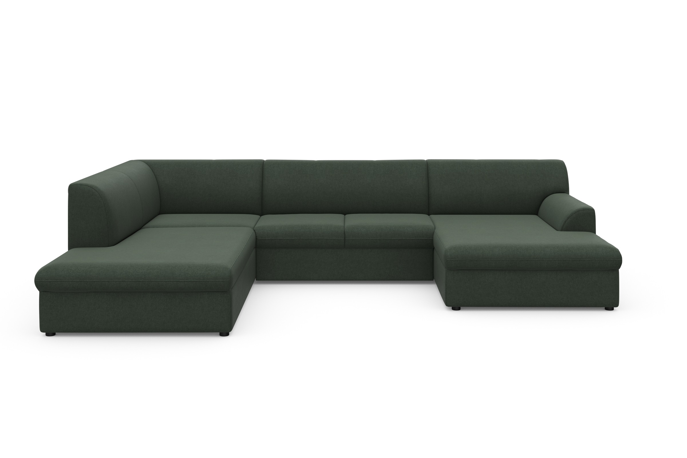 DOMO collection Wohnlandschaft »Topper, elegant und zeitlos, komfortabel, U-Form«, wahlweise mit Bettfunktion