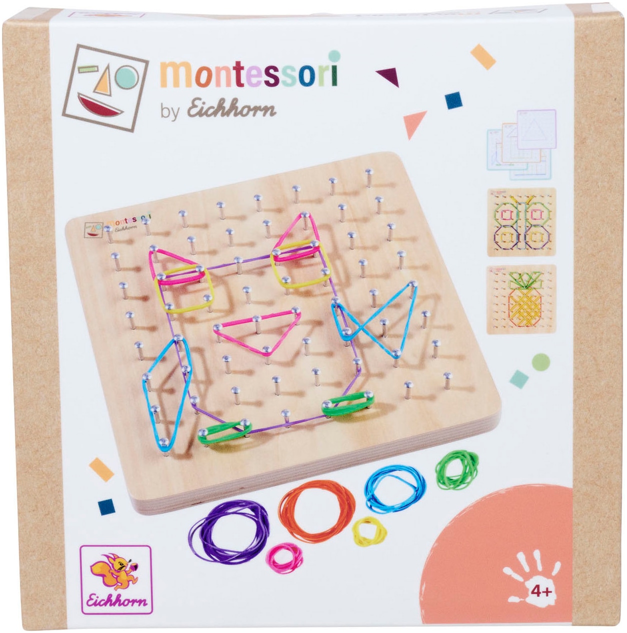Eichhorn Lernspielzeug »Montessori Geometriebrett«, FSC®- schützt Wald - weltweit