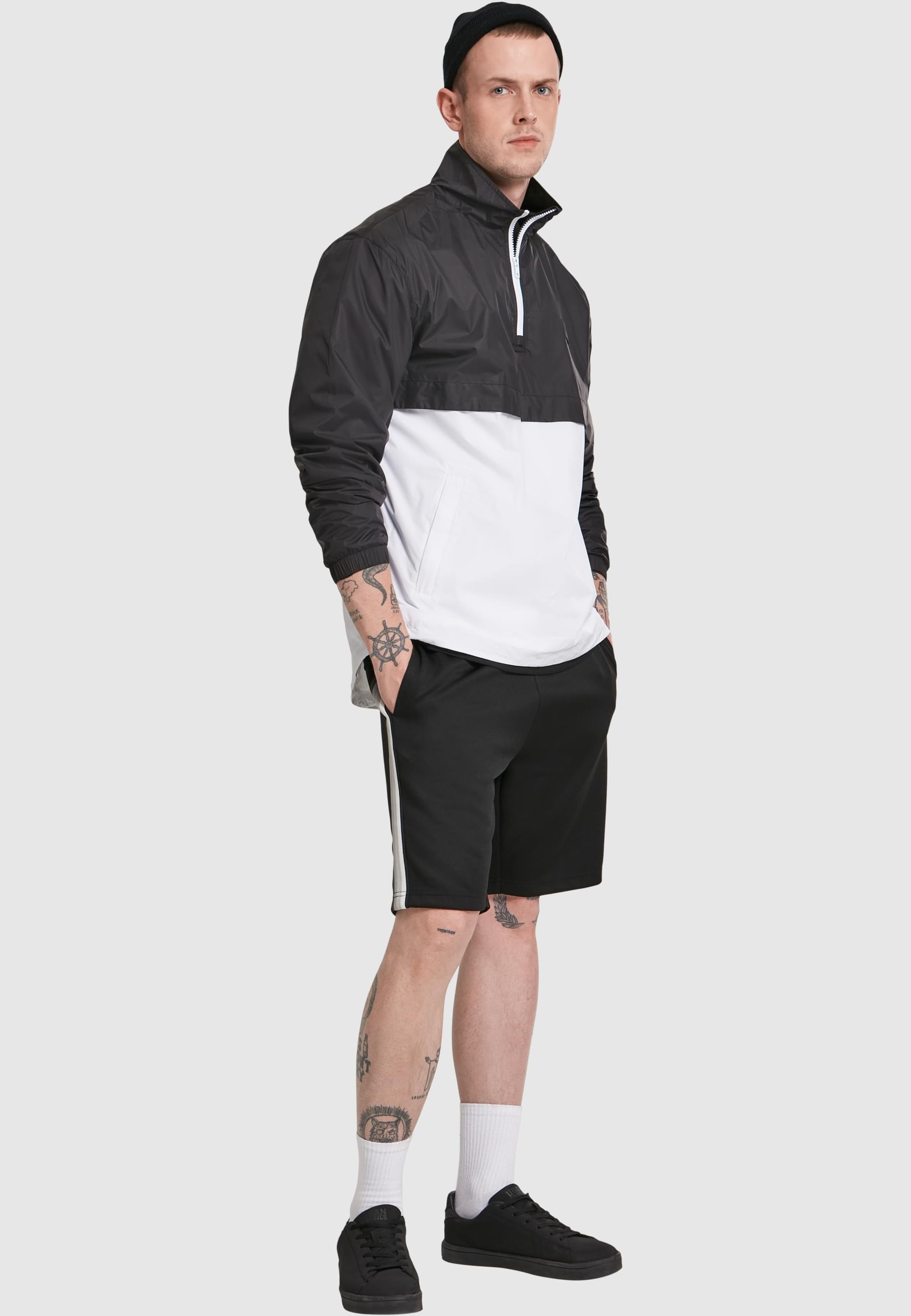 URBAN CLASSICS Allwetterjacke »Urban Classics Herren Stand Up Collar Pull Over Jacket«, (1 St.), ohne Kapuze