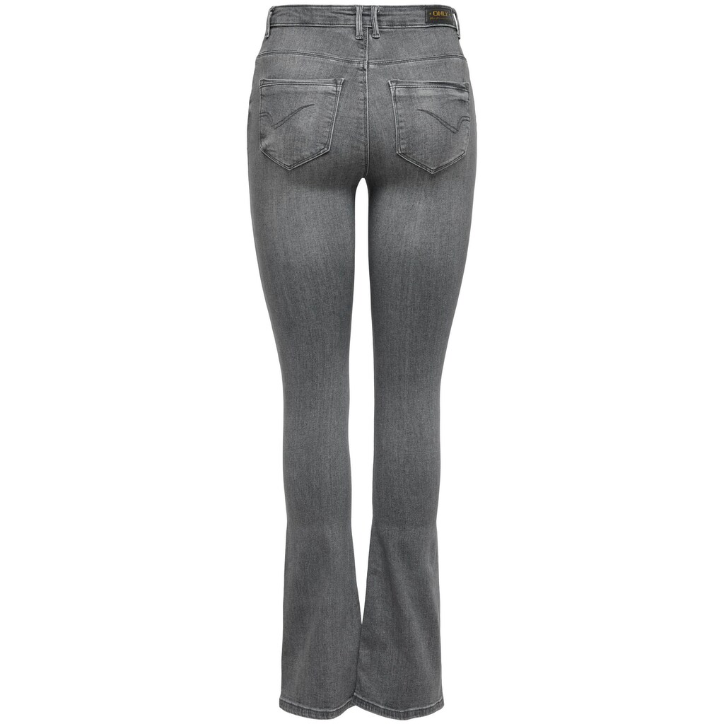 Damenmode Jeans Only High-waist-Jeans »ONLPAOLA HW FLARED« black-denim