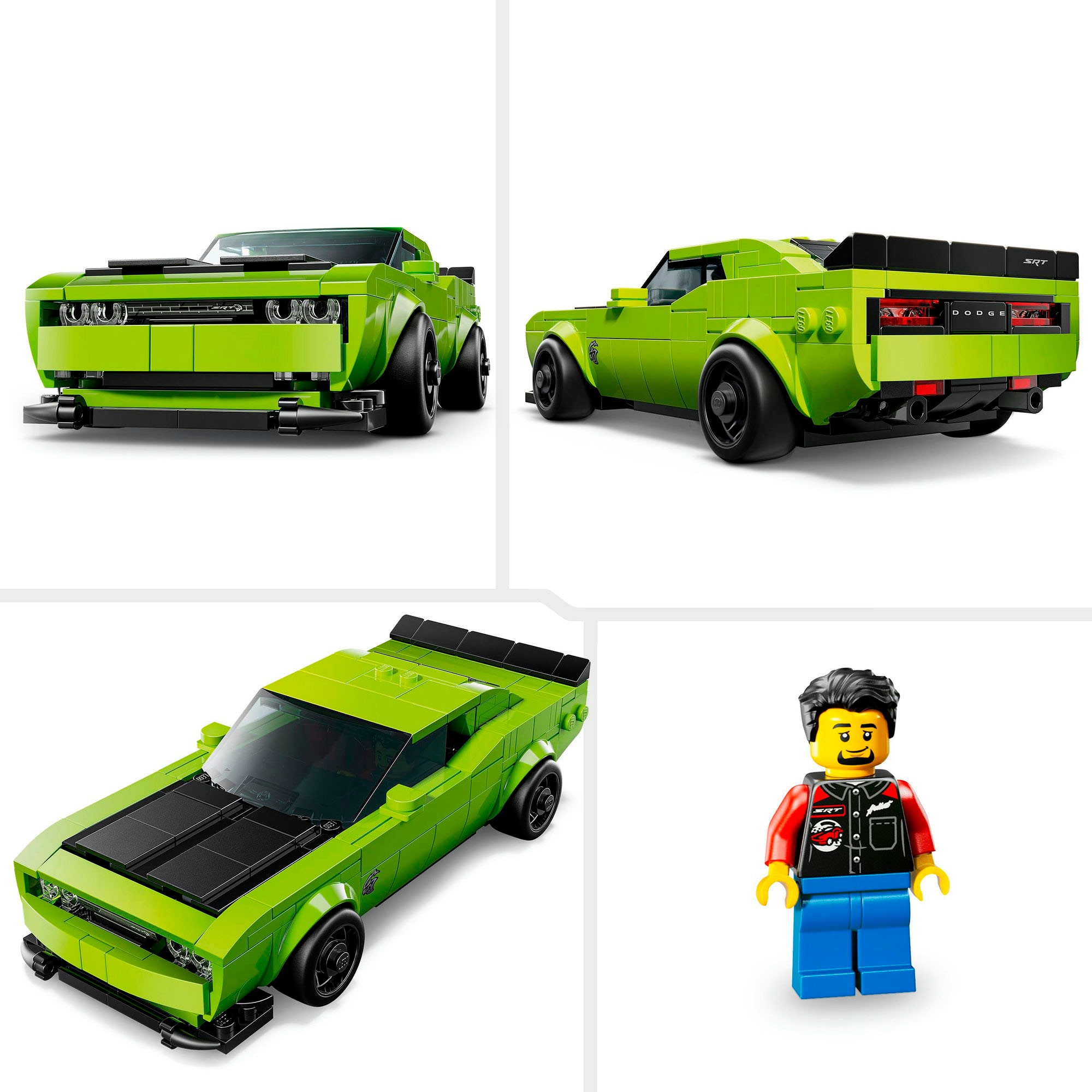 LEGO® Konstruktionsspielsteine »Dodge Challenger SRT Hellcat Sportwagen (77237), LEGO Speed Champions«, (390 St.), Made in Europe