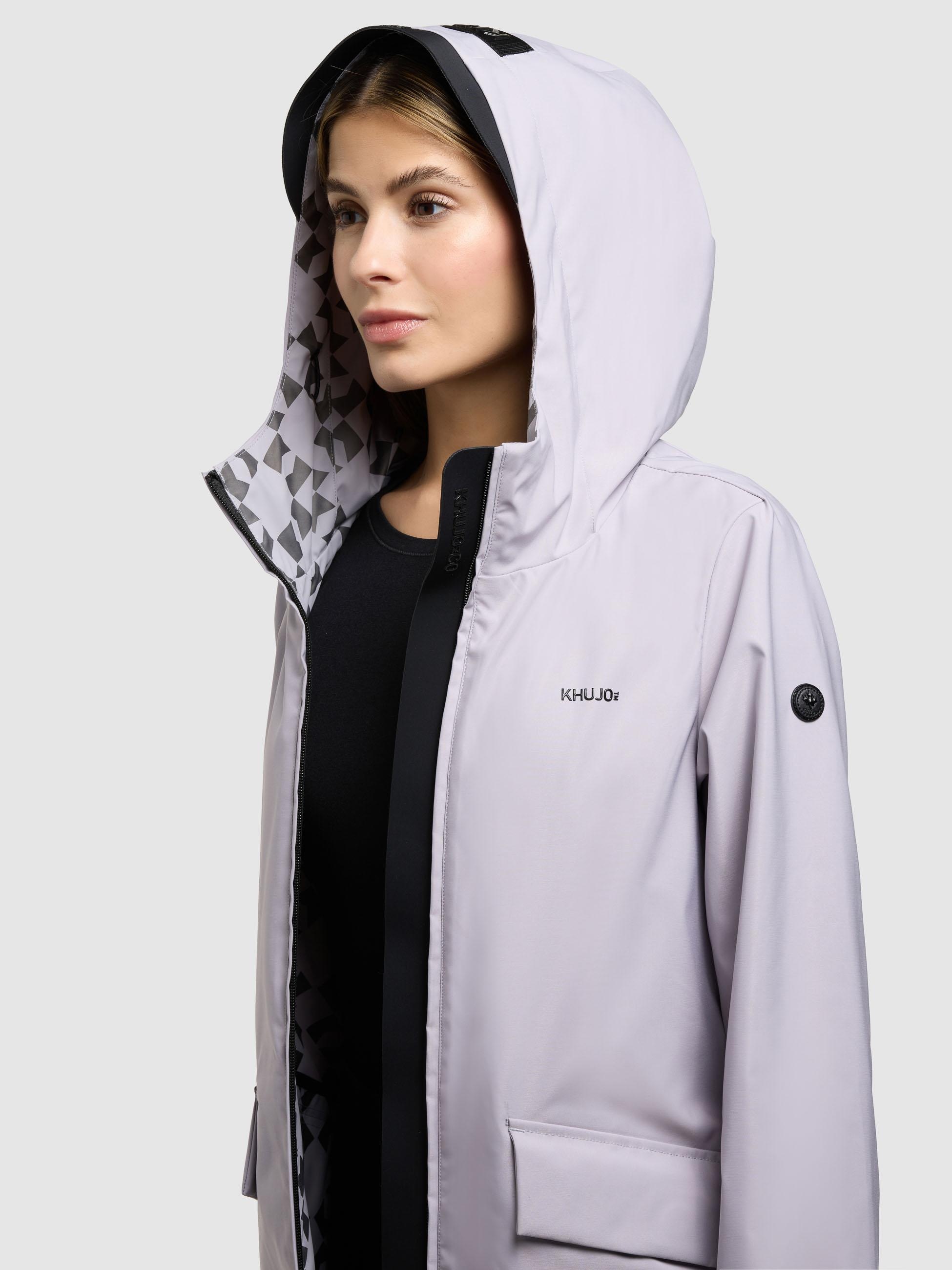khujo Kurzmantel »Femke2« Modischer Damen Übergangsmantel mit Kapuze