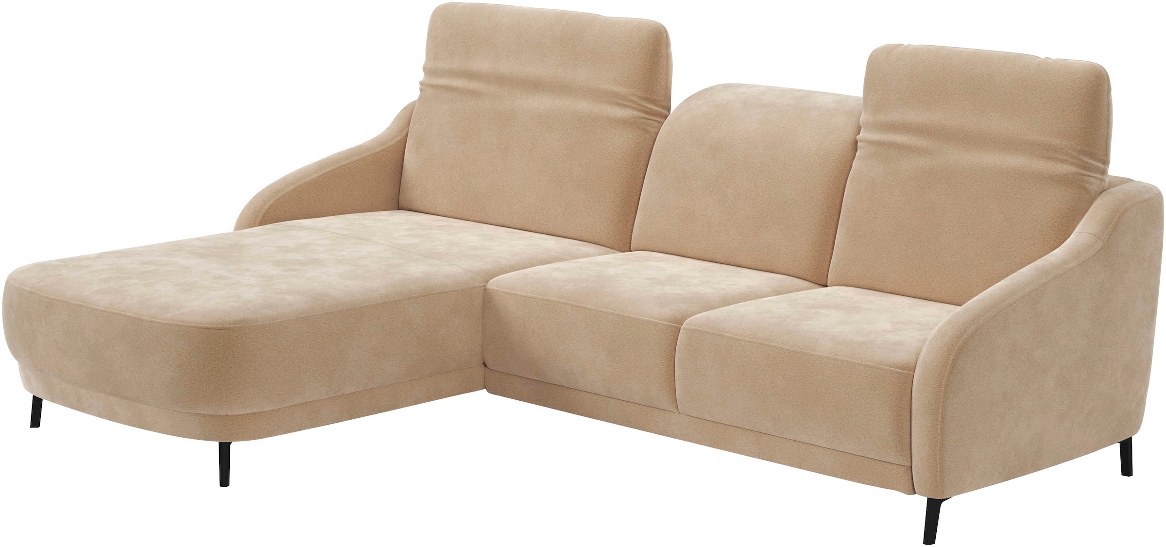 sit&more Ecksofa »Blues L-Form« wahlweise mit Klapptisch und USB