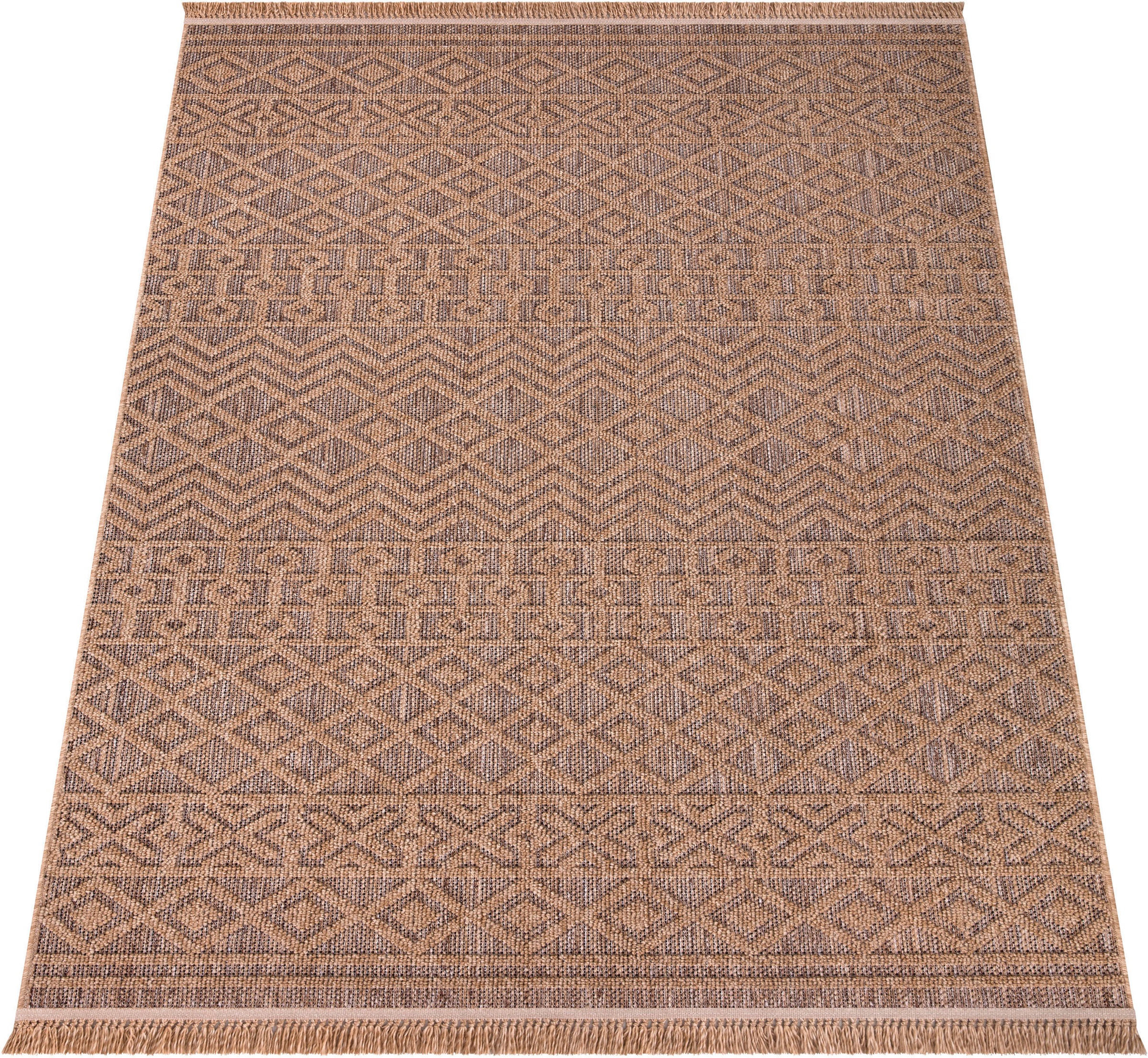 Paco Home Teppich "Cologne 495" rechteckig 11 mm Höhe Flachgewebe, meliert, günstig online kaufen