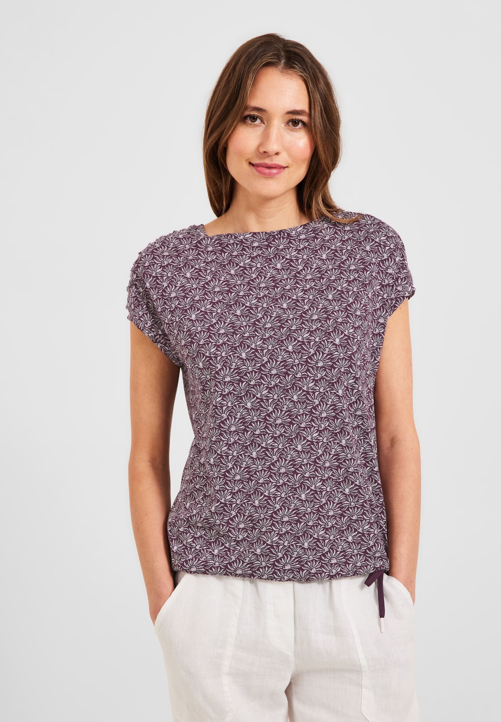 Cecil T-Shirt, mit U-Boot-Ausschnitt