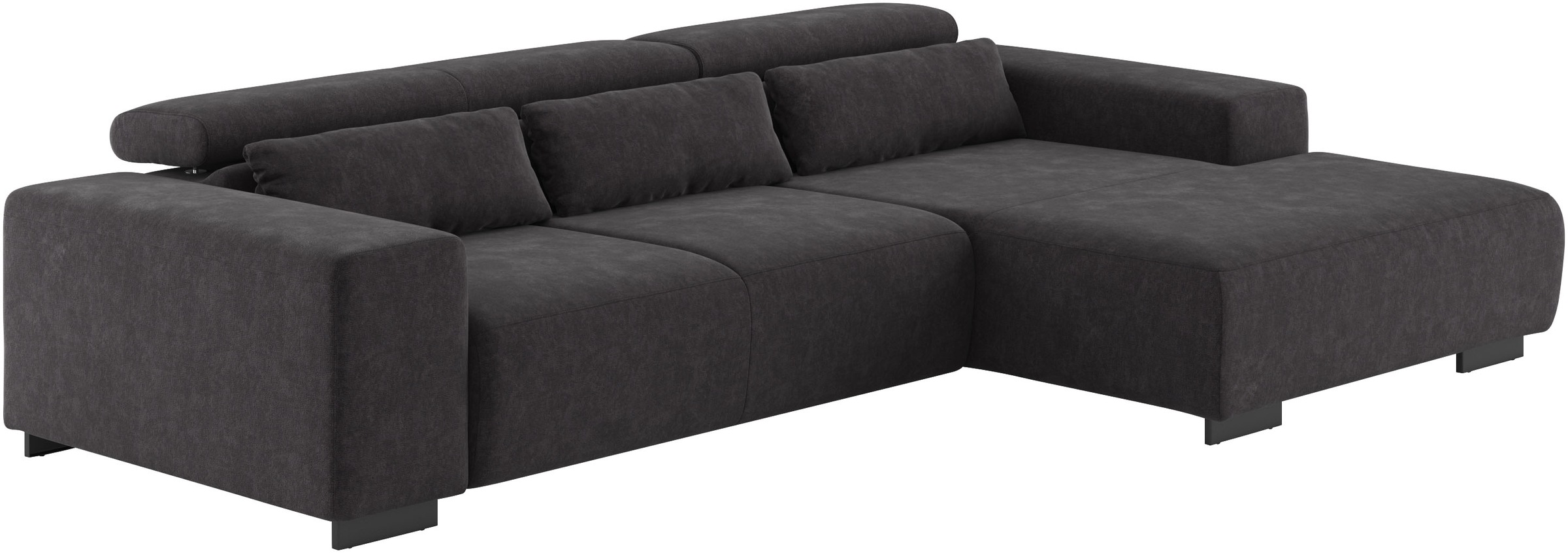 Thumbnail - COTTA Ecksofa "Side L-Form, mit Kopfteilverstellung & 3 Nierenkissen" optional motorische Sitztiefenverstellung