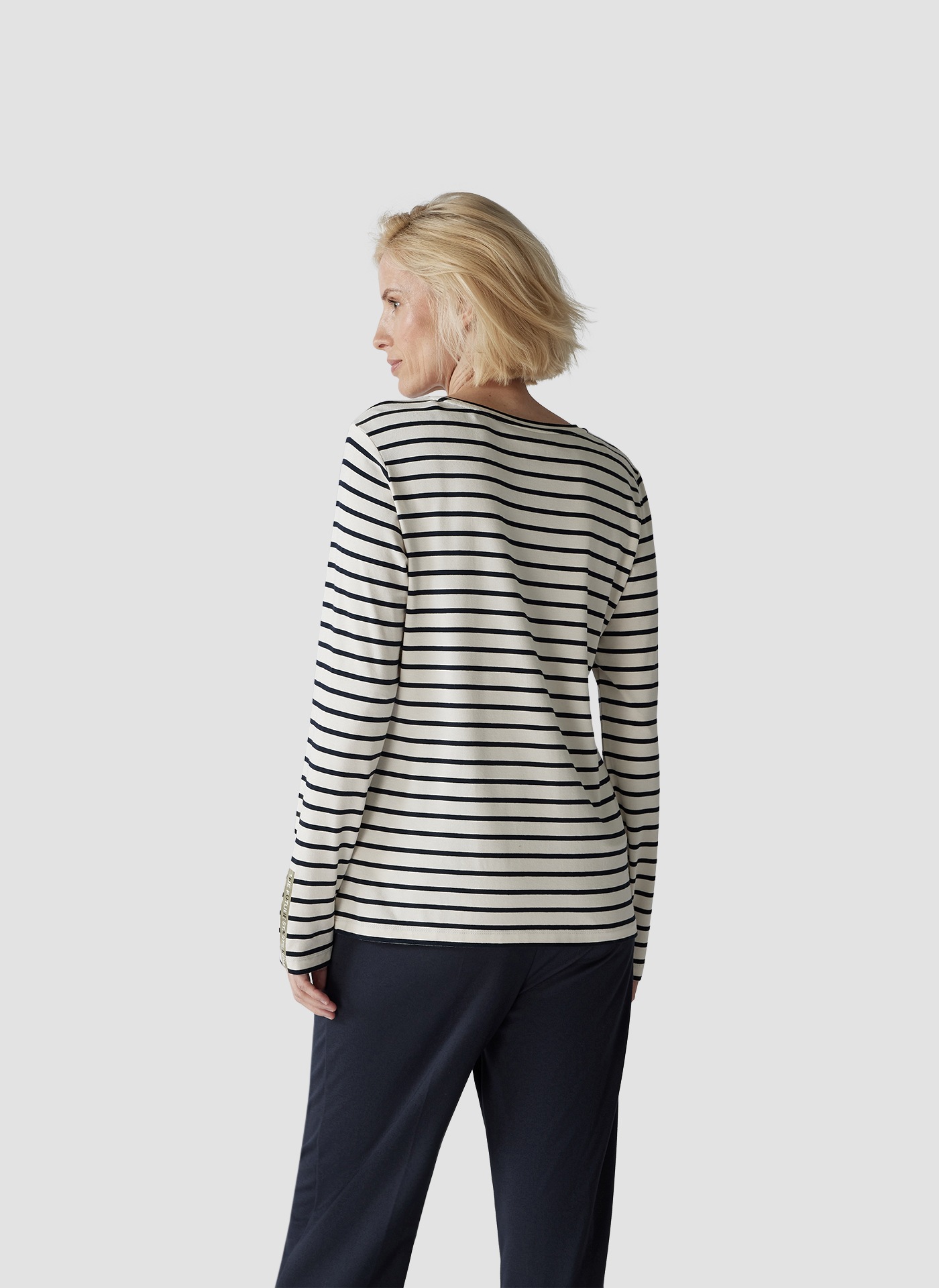LeComte Print-Shirt »LeComte Gestreiftes Langarmshirt mit geschmückten Ärmeln«