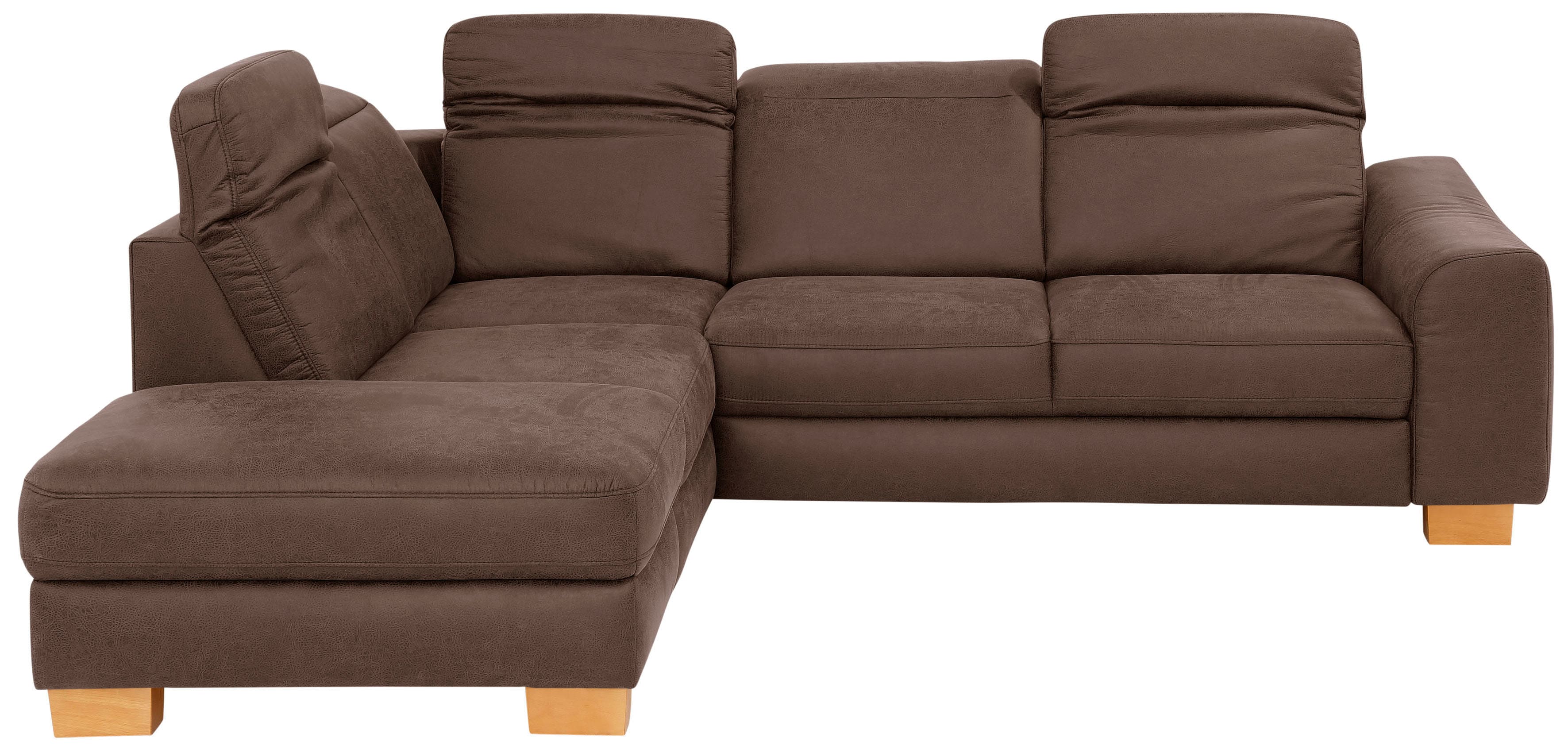 Home affaire Ecksofa "Dundee L-Form" wahlweise mit Kopfteilverstellung und zusätzlich mit Schlaffunktion