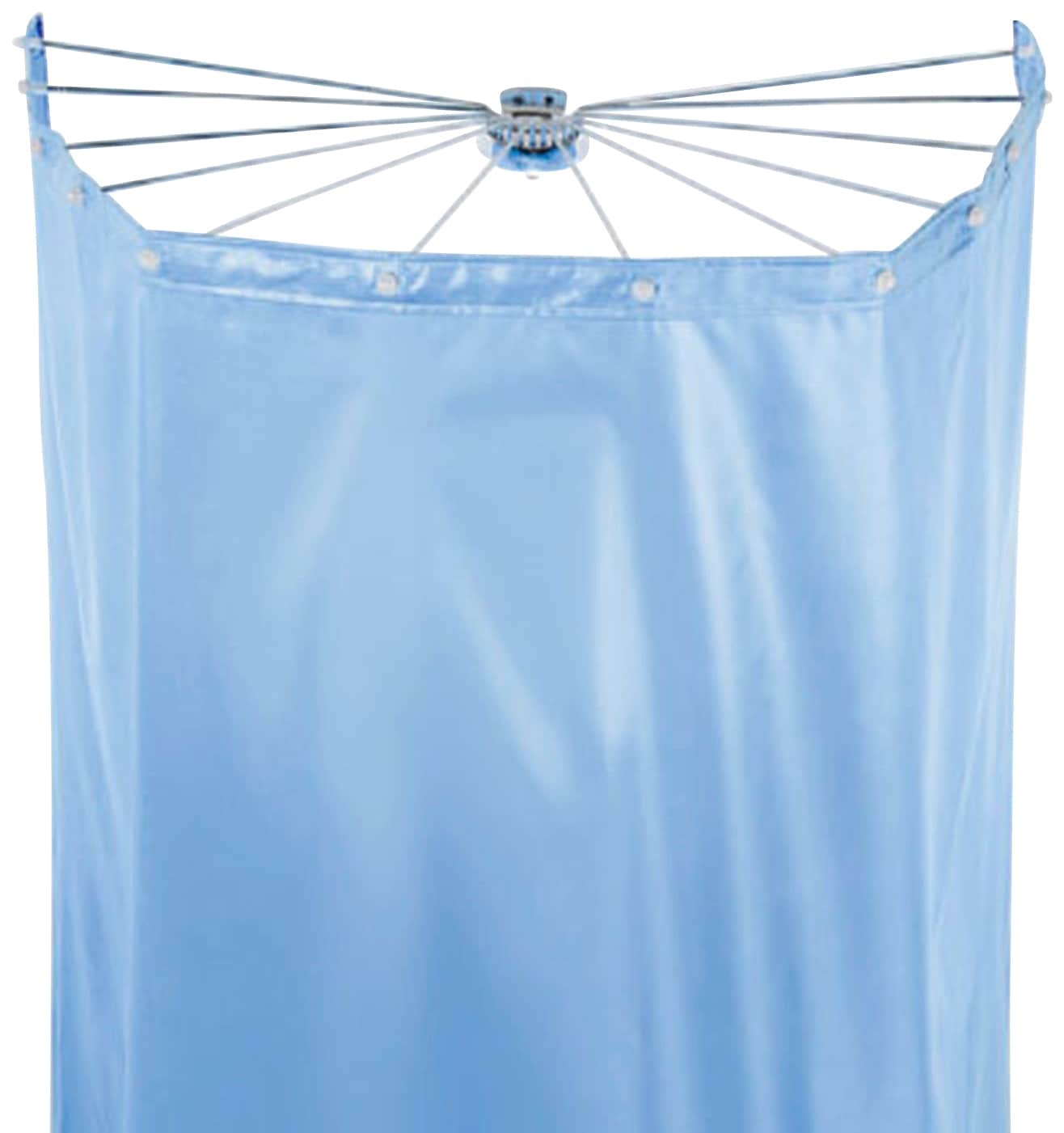 spirella Duschschirm »Ombrella«, (Set), mit 8 Ösen, white, 200x170 cm; Duschspinne und Vorhang