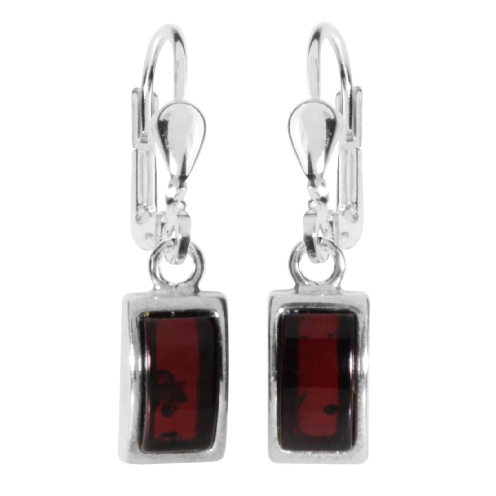 "Paar Ohrhänger OSTSEE-SCHMUCK ""Ostsee-Schmuck Ohrhänger Astrid 8x4 Ohrhänger Astrid 8x4"", weiß, Ohrringe, Damen, 27 x 6mm, Silber 925