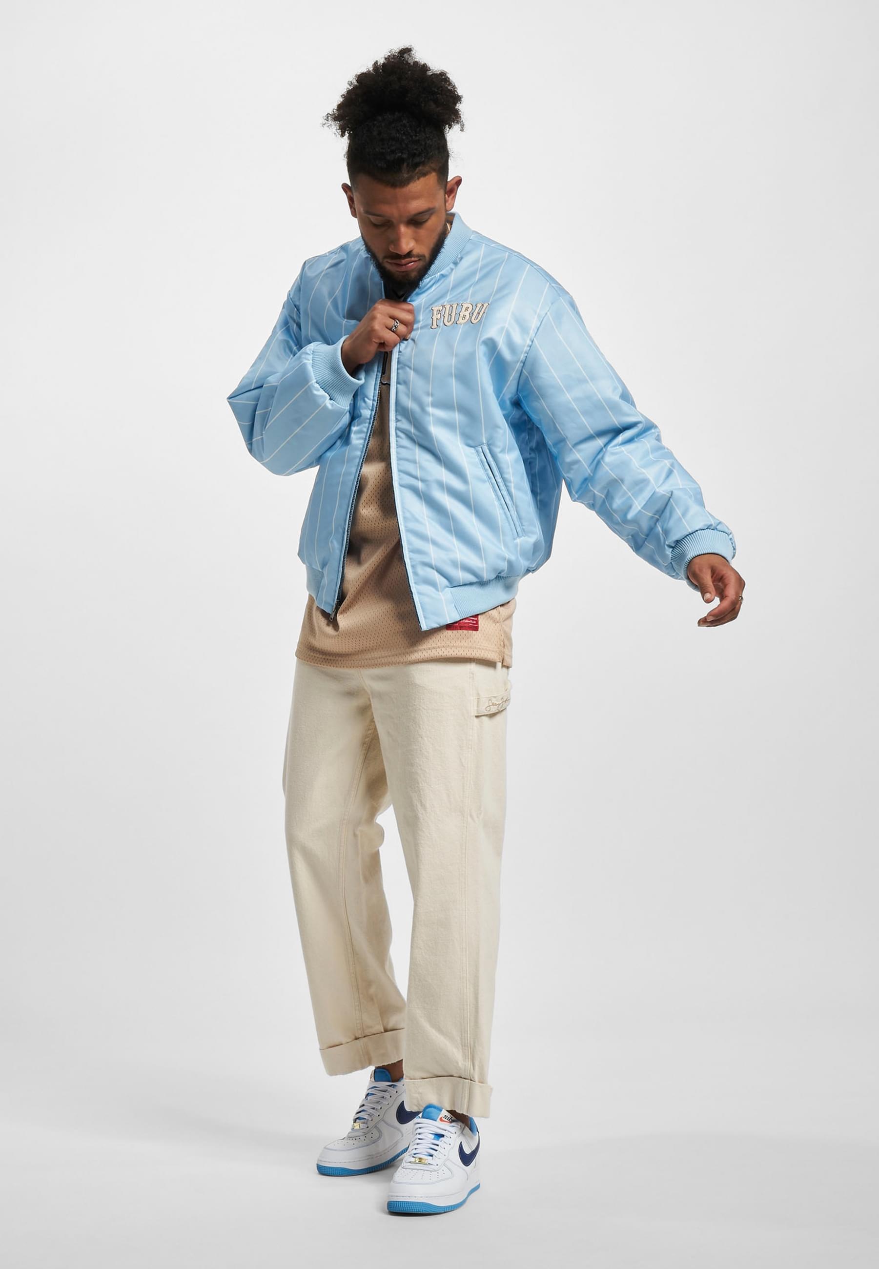 Fubu Allwetterjacke »Fubu Herren FM232-006-2 FUBU Varsity Reversible Satin Jacket«, (1 St.), ohne Kapuze