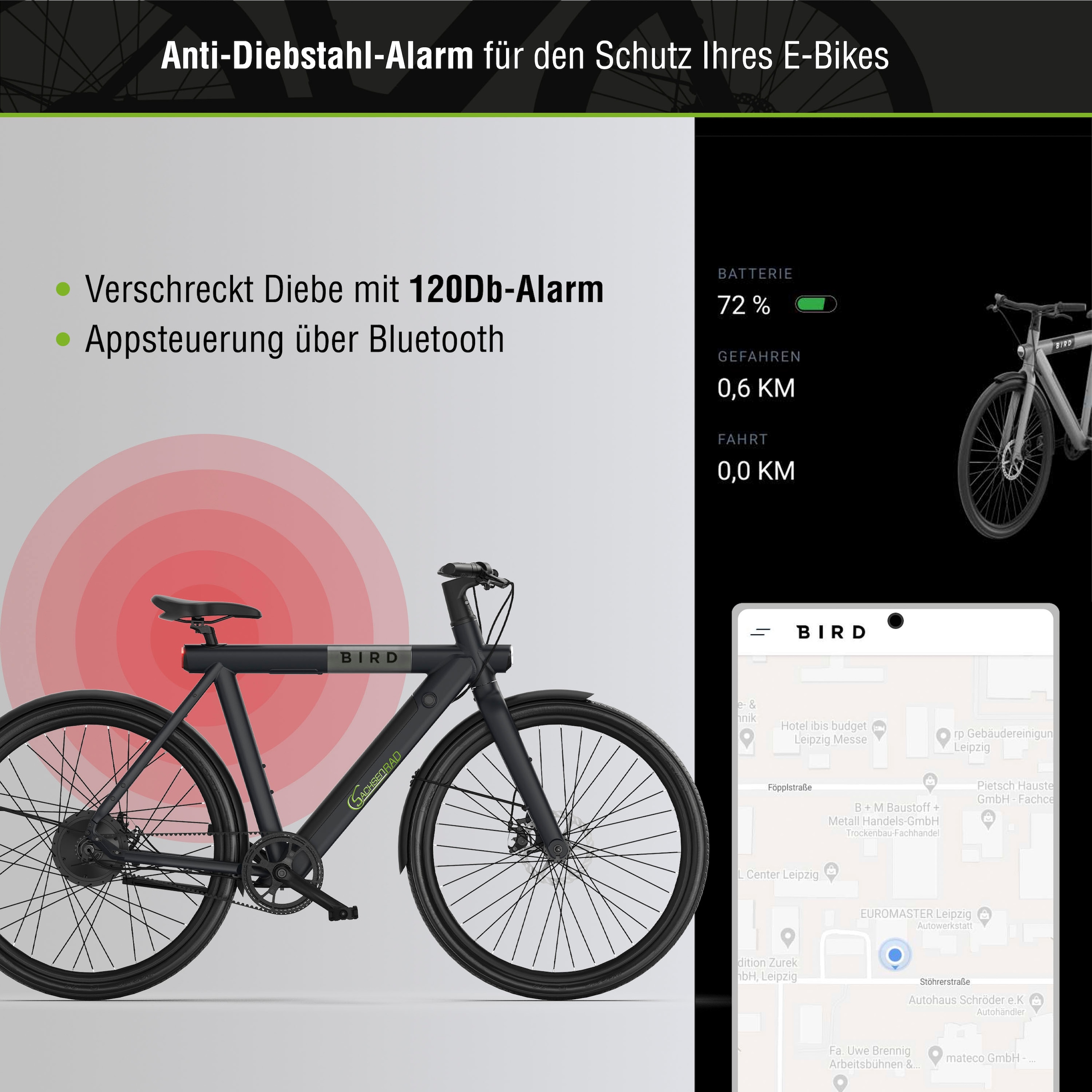 SachsenRad »C6R« 1 Gang ohne Schaltung Heckmotor 250 W