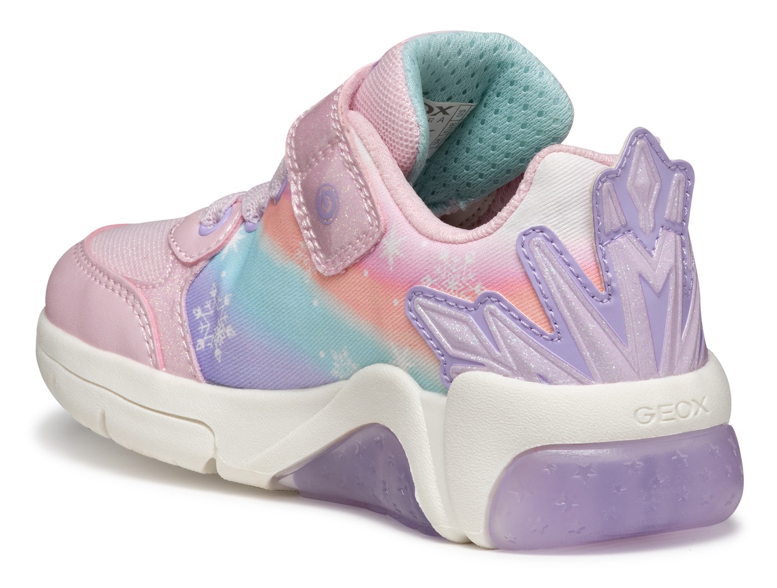 Geox Sneaker »J FADINLIGHT GIRL Blinkschuh«, Disney Schuh, Klettschuh, Frozen Sneaker mit Blinkfunktion