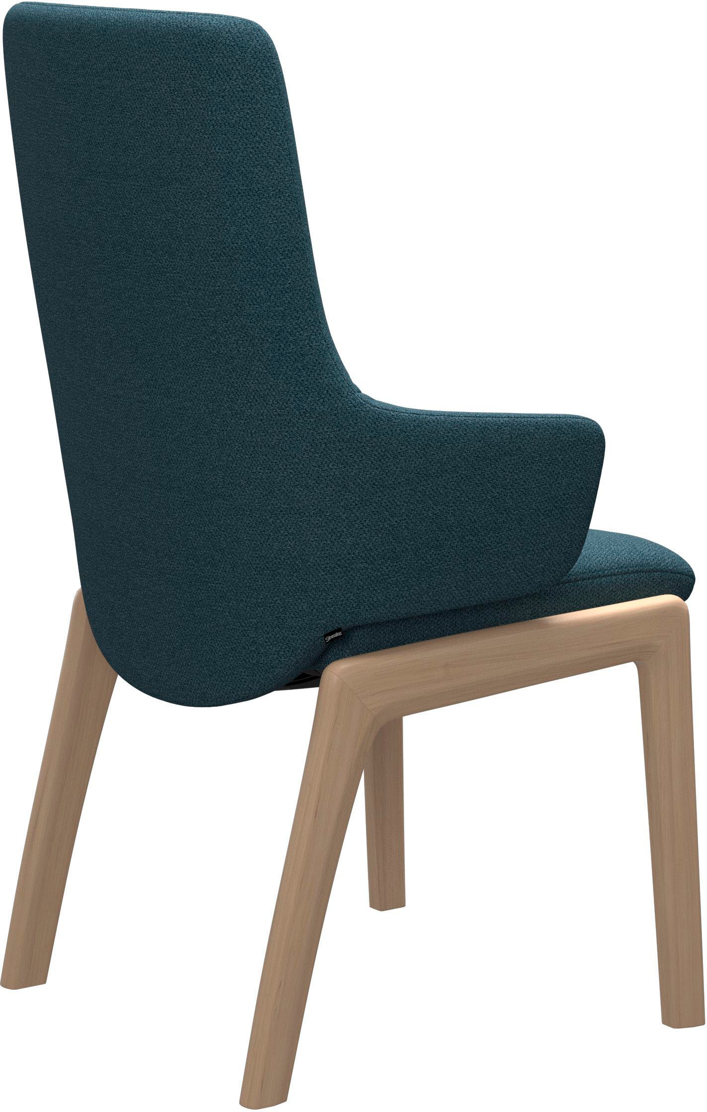 Stressless® Polsterstuhl »Laurel«, ROHLEDER Stoff Q2 FARON, High Back mit Armlehne, Größe L, mit abgerundeten Beinen in Eiche