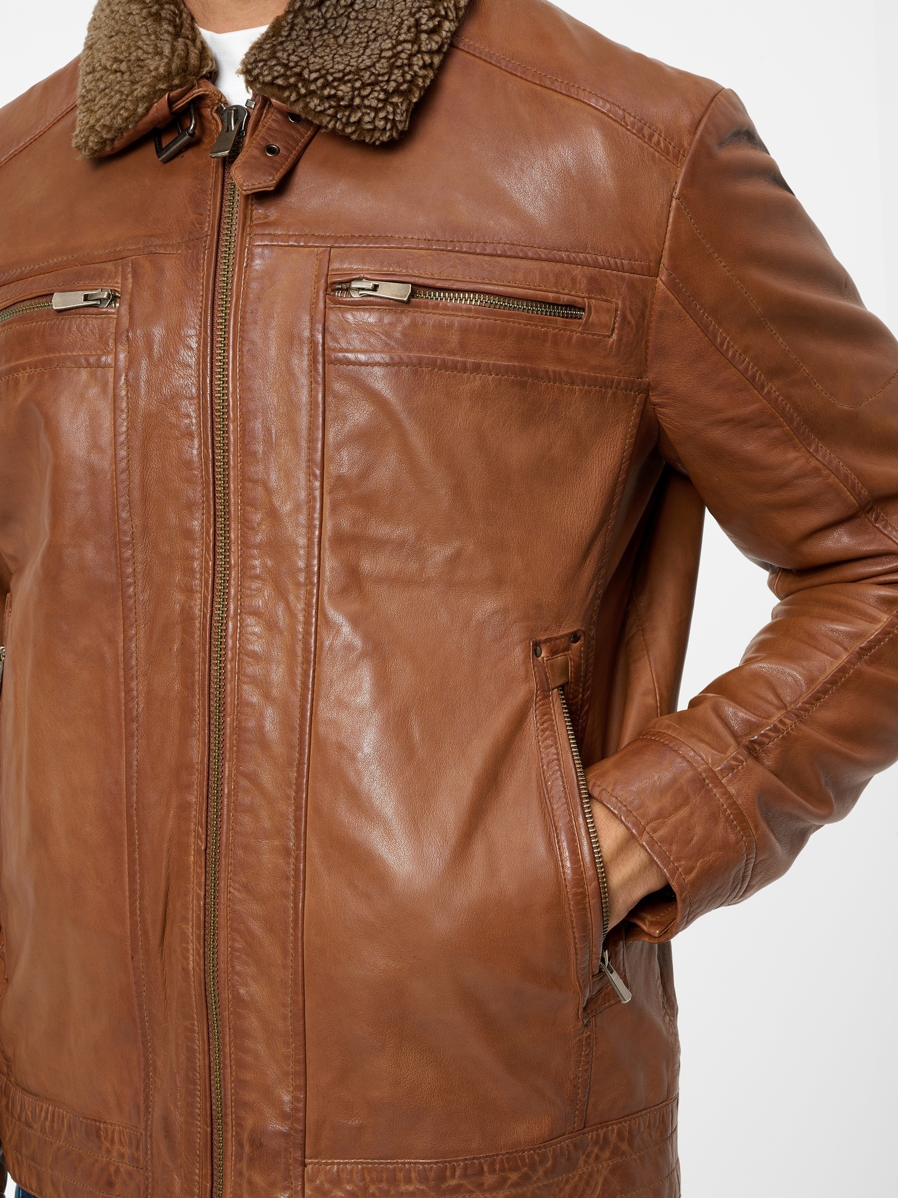 RICANO Lederjacke »Lederjacke Dino« Handgefertigt aus echtem Leder