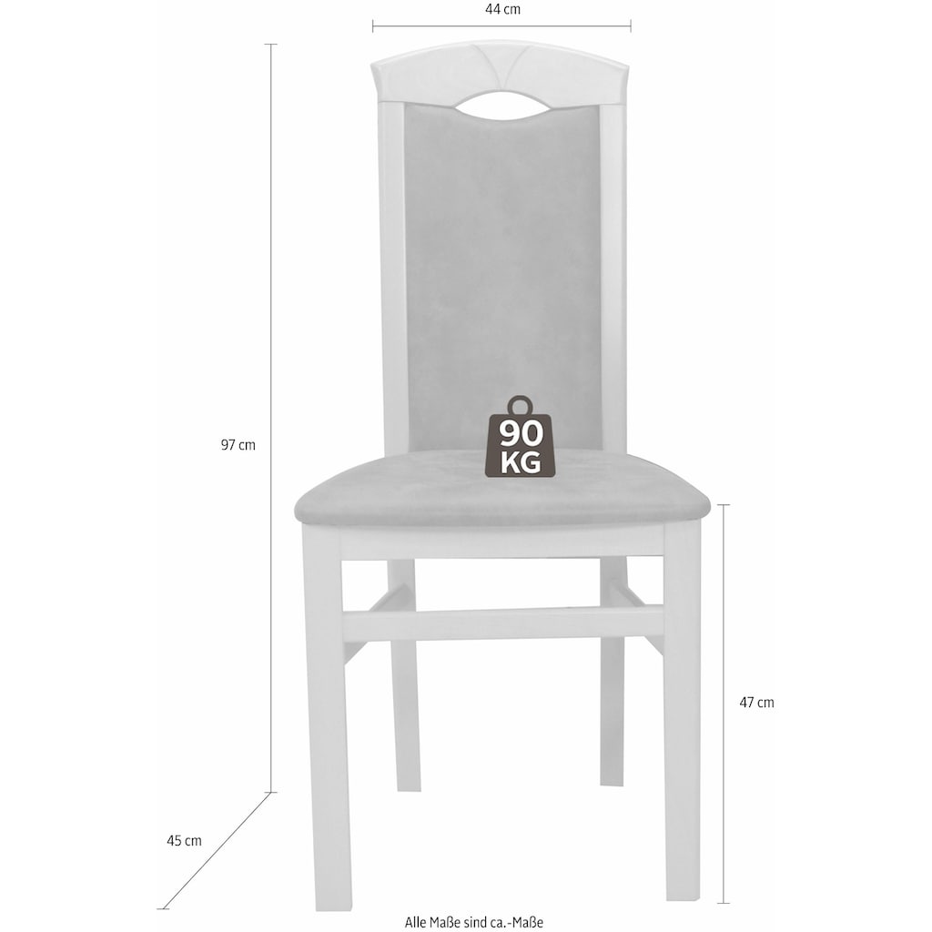 Home affaire 4-Fußstuhl, (Set), 2 St., Microfaser