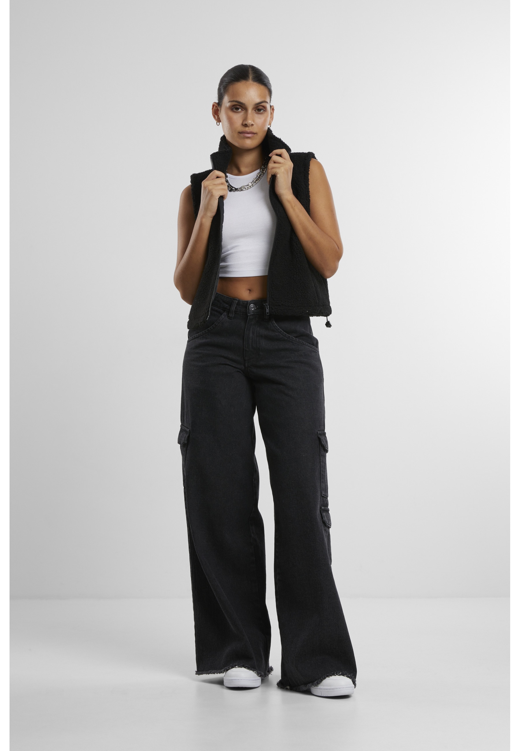 URBAN CLASSICS Steppweste »Urban Classics Ladies Short Sherpa Vest«