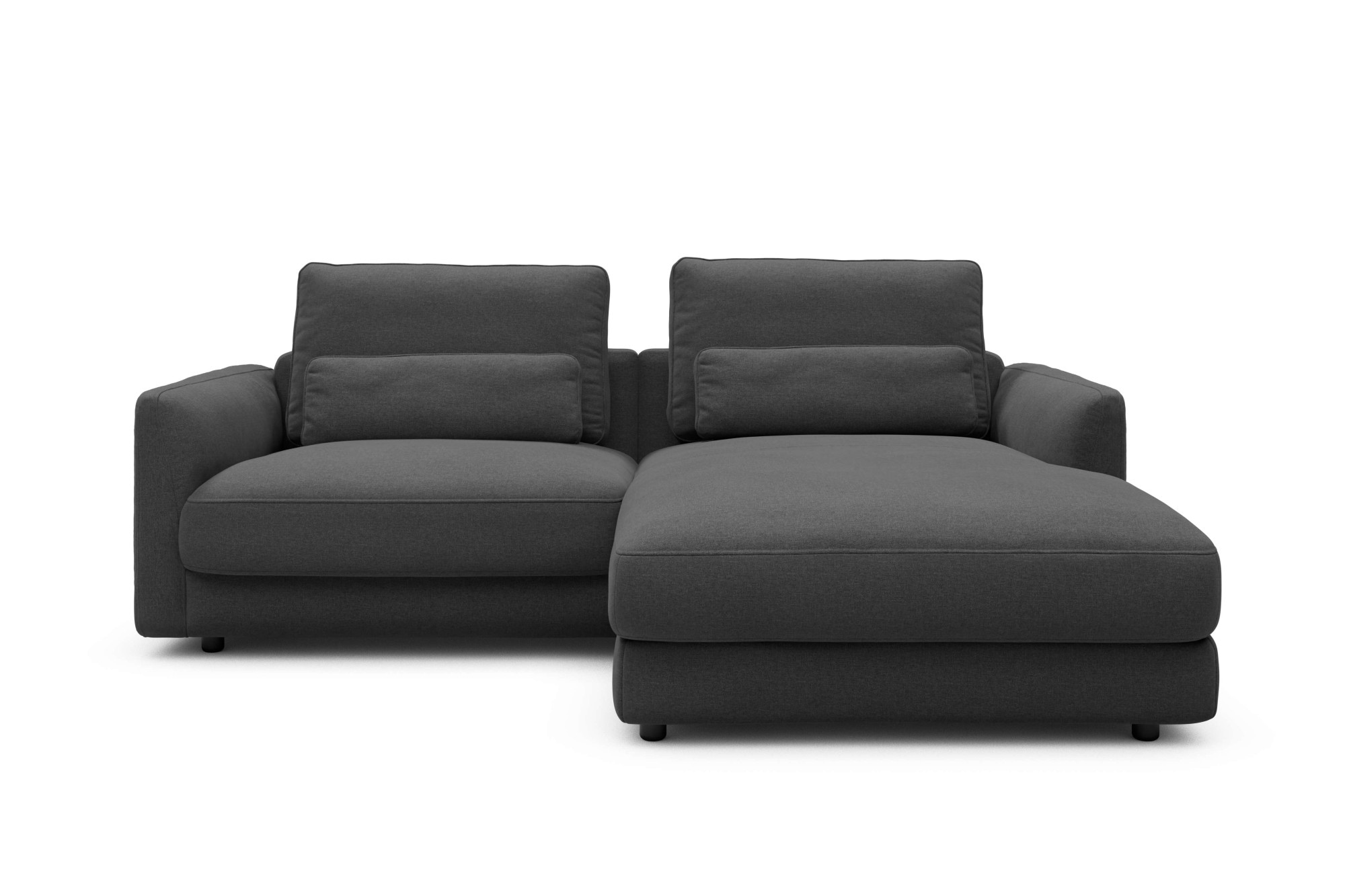 Ecksofa TENKSOM, B:225cm H:68cm T:171cm, grau, Wohnzimmer, Sofas, "Polsterecke, L-Form, Eckcouch, mit Federkern, inkl. Kissen", legerer Sitzkomfort