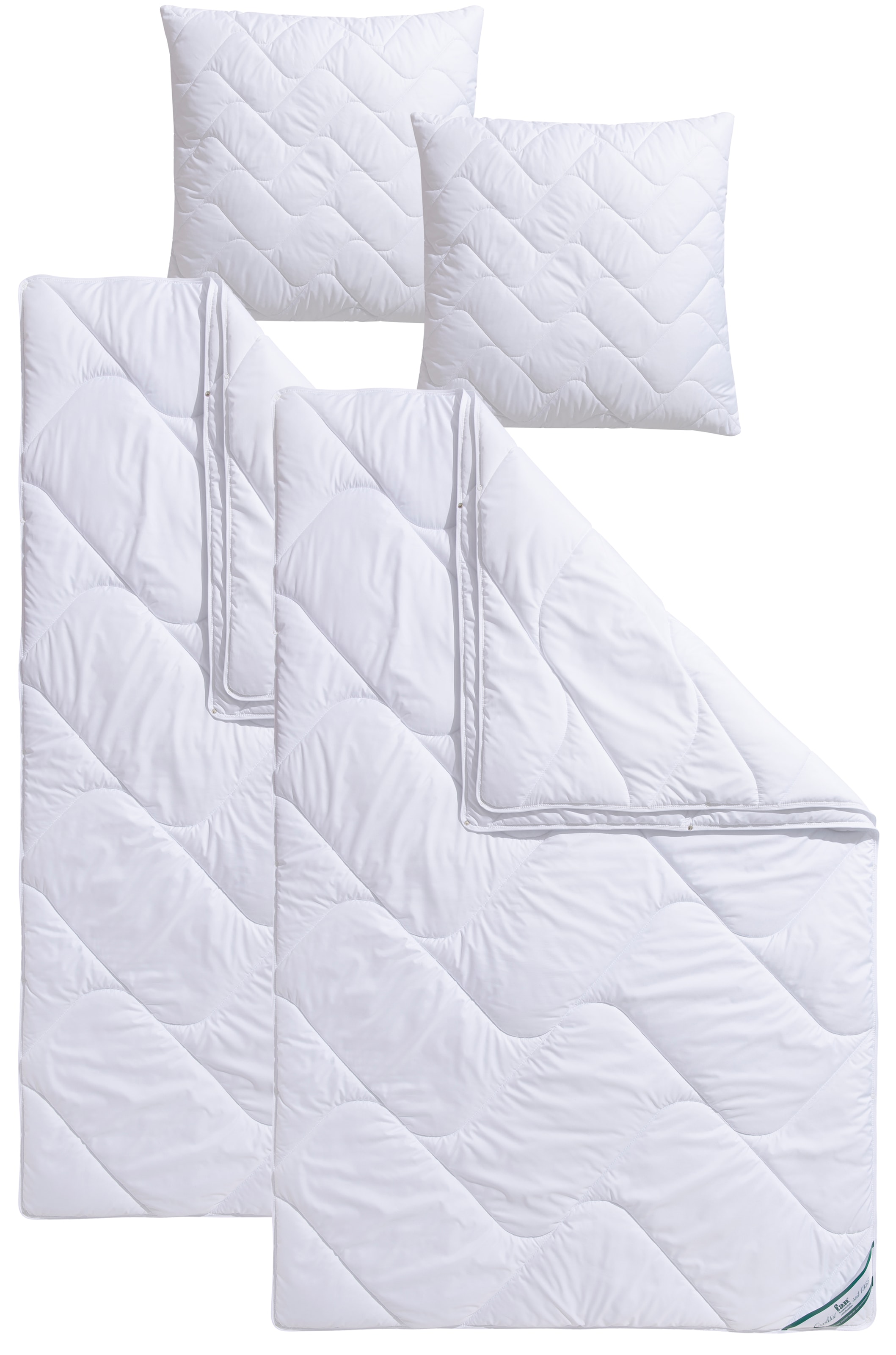 fan Microfaserbettdecke + Kopfkissen "Bettwaren-Set in 135x200 cm, für Somm günstig online kaufen