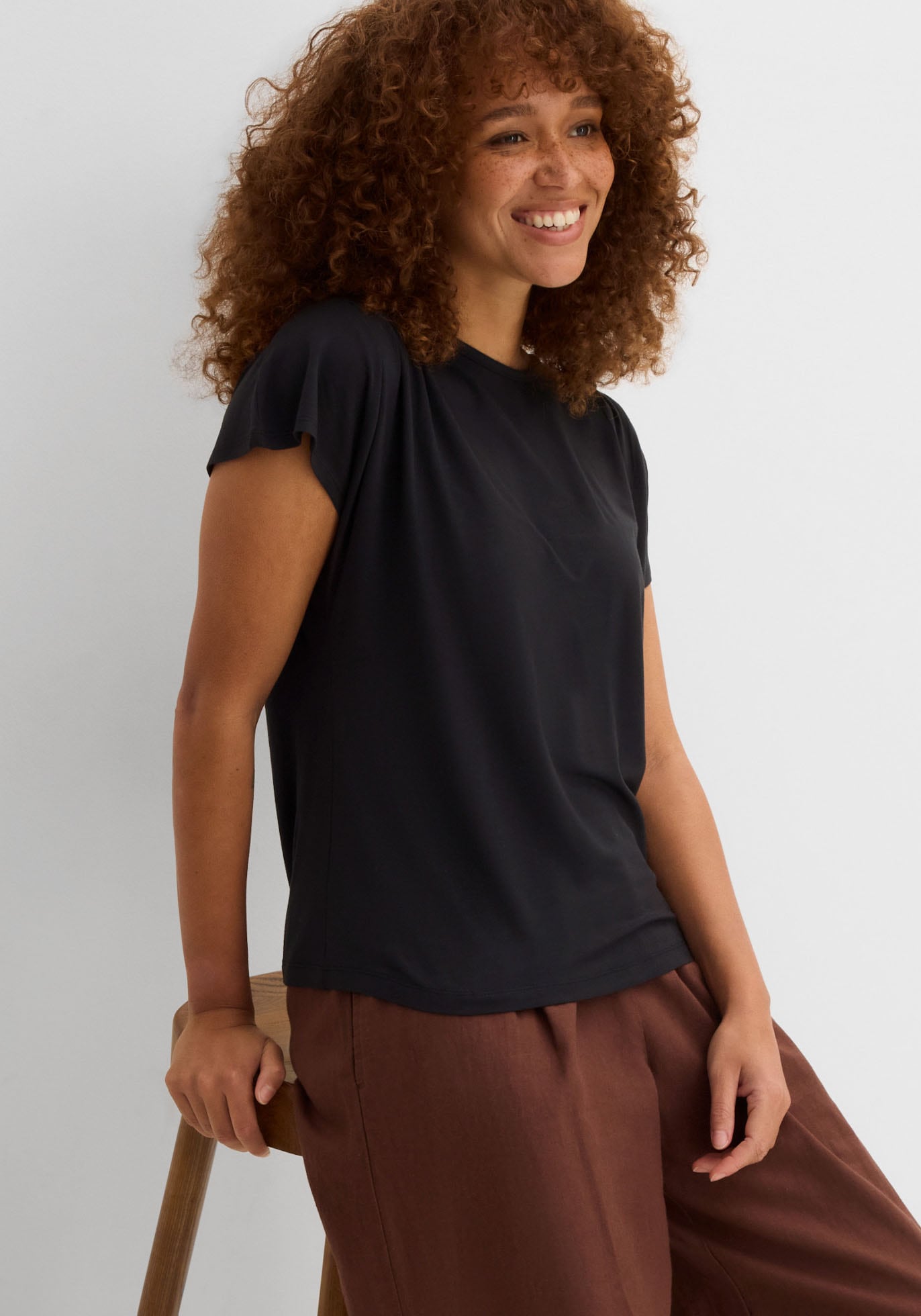 Bonprix Women T-Shirt Black Size L 7