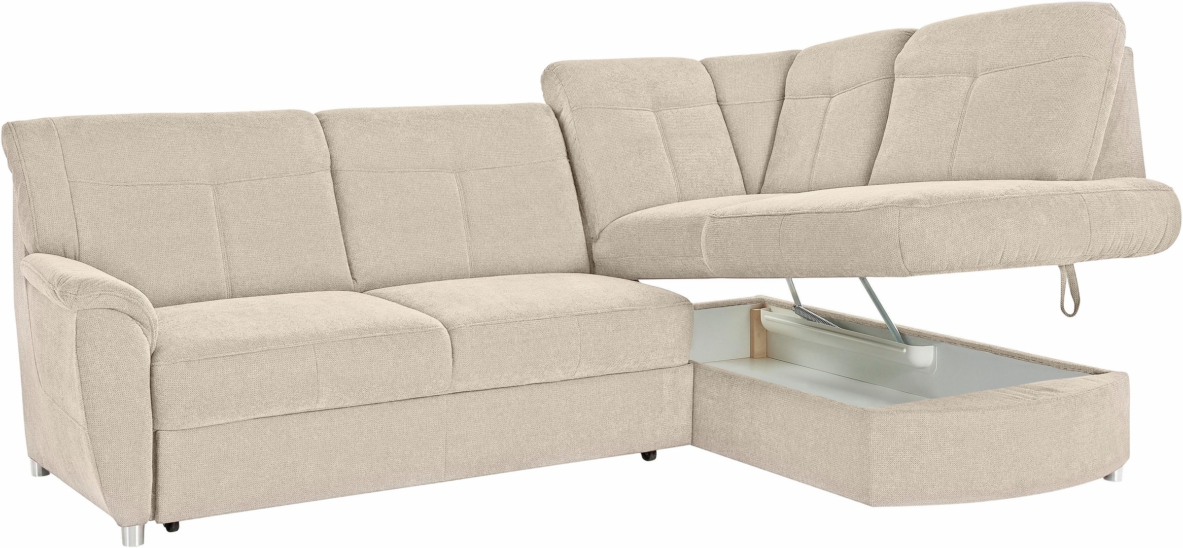 sit&more Ecksofa »Sonoma L-Form«, wahlweise mit Bettfunktion und Bettkasten