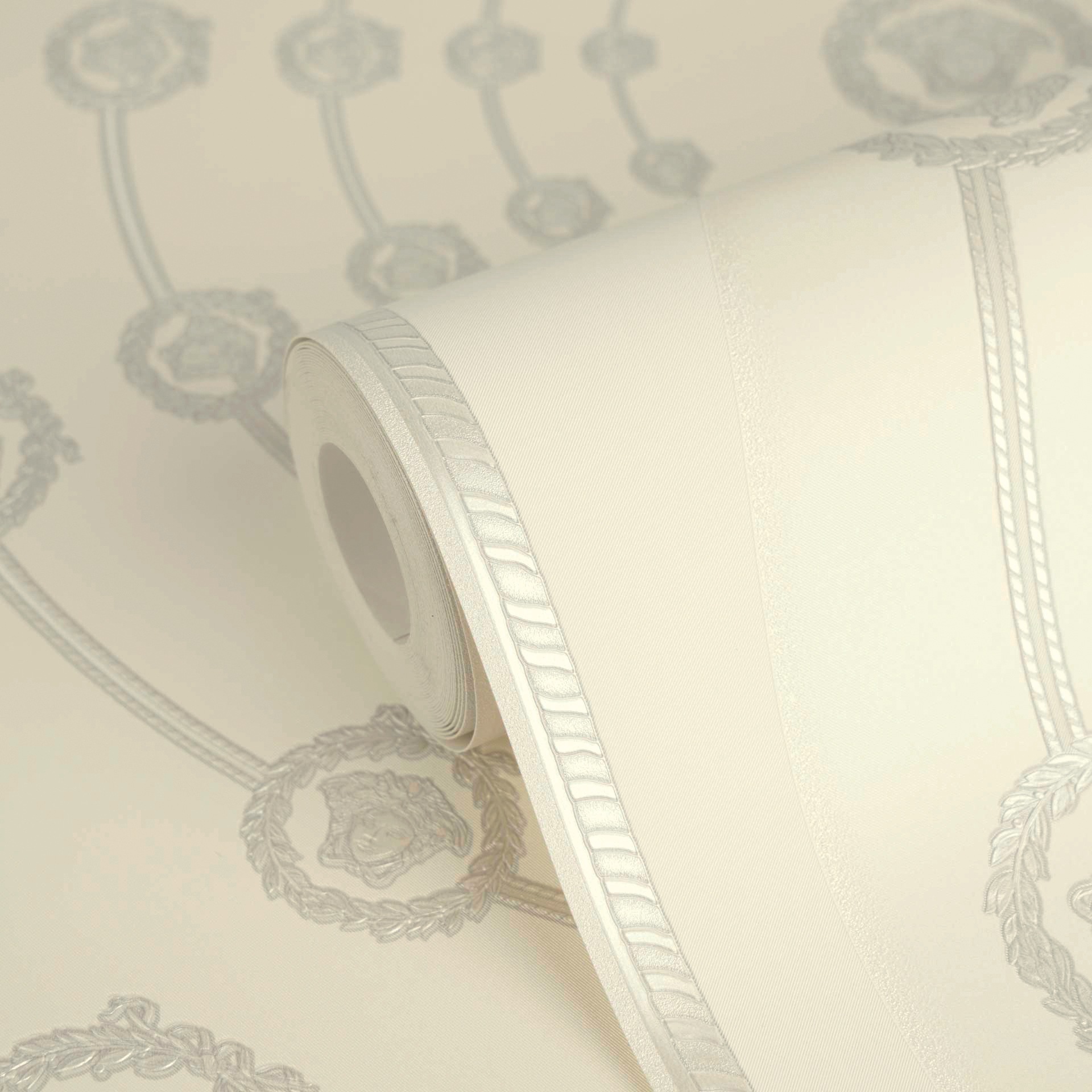 Versace Vliestapete »Versace 6 I Love Baroque –« 3D-Optik | Barock | Motiv geprägt Geometrisches Kreisdesign mit edlem Glanz & fein strukturierter Optik