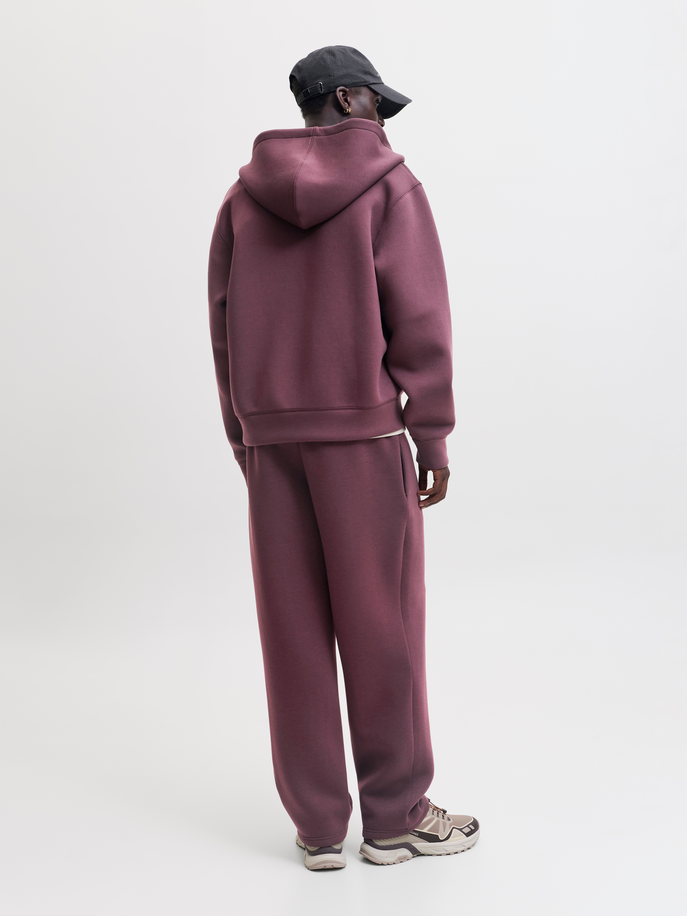 Jack & Jones Kapuzensweatjacke »JCOLEGACY SWEAT SCUBA ZIP HOOD NOOS« Materialmix, loose fit
