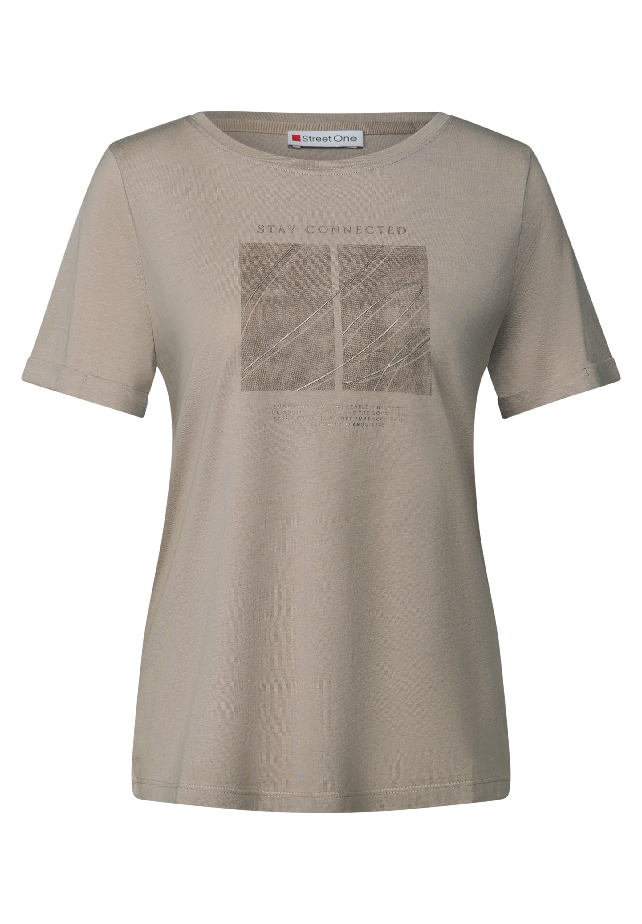 STREET ONE T-Shirt, aus Baumwolle mit Stretchante