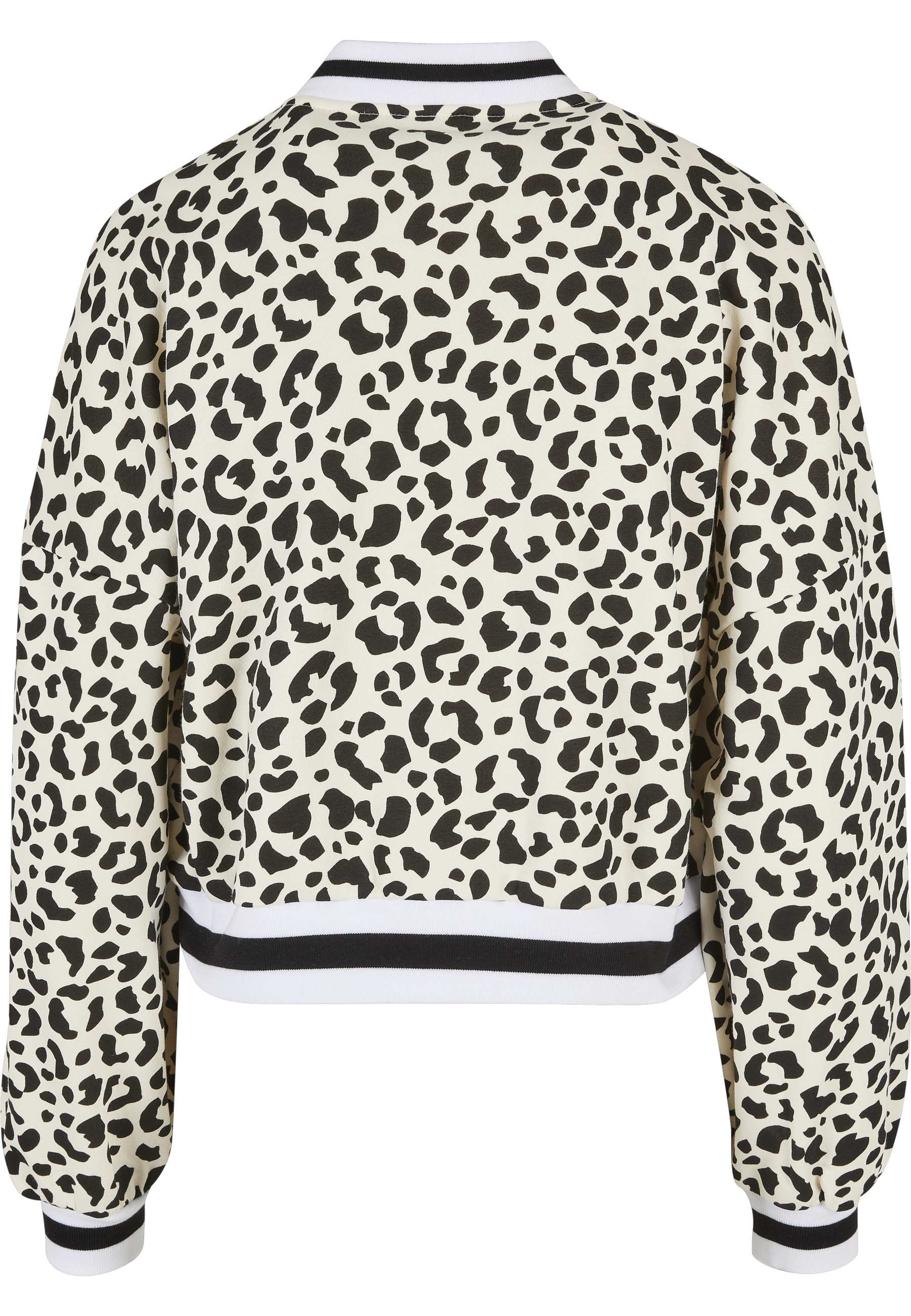 URBAN CLASSICS Strickfleecejacke »Urban Classics Damen Ladies AOP Oversized College Sweat Jacket« 1 Stk. tlg. ohne Kapuze